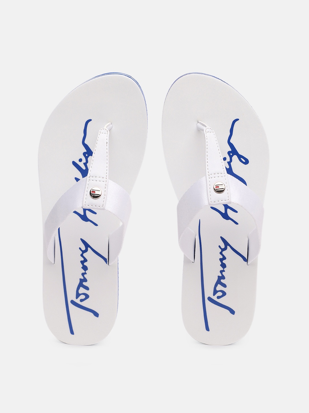 

Tommy Hilfiger Women Signature Beach Thong Flip-Flops, White