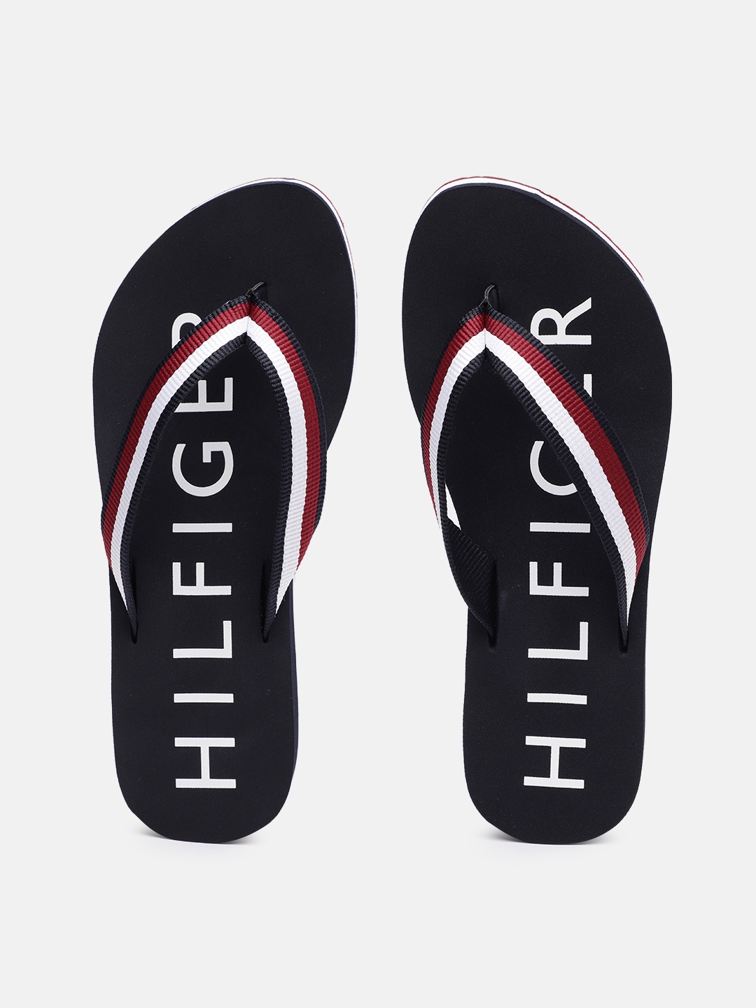 

Tommy Hilfiger Women Striped Thong Flip-Flops, Navy blue