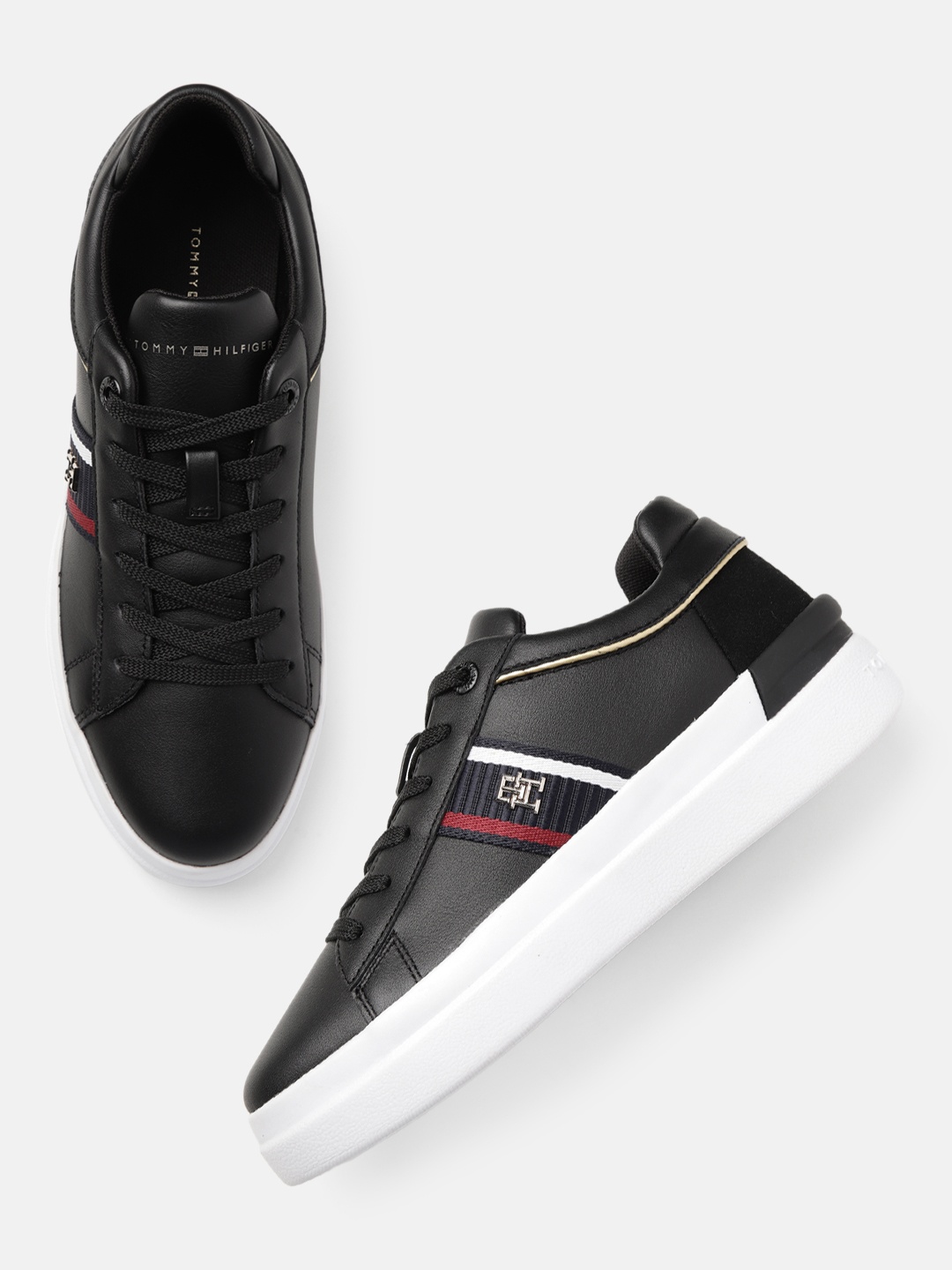 

Tommy Hilfiger Women Court Sneakers, Black