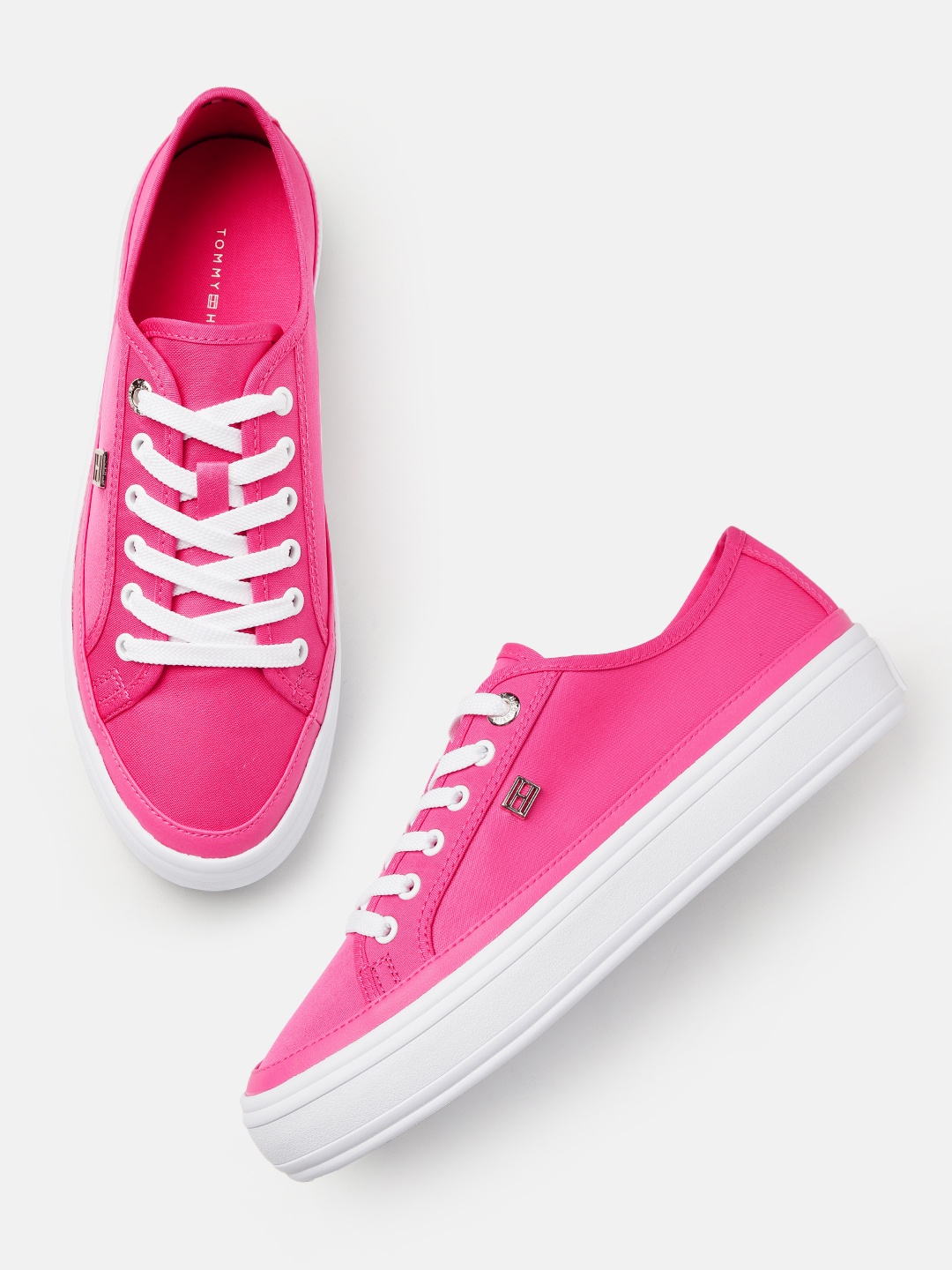 

Tommy Hilfiger Women Solid Sneakers, Pink