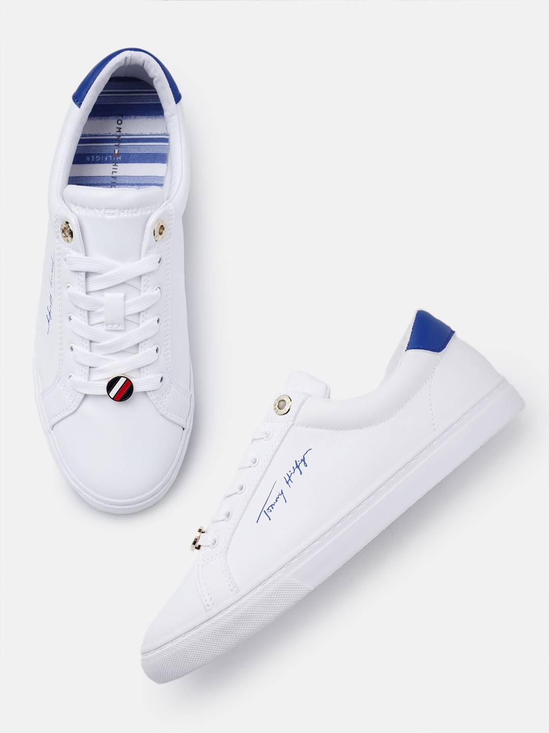 

Tommy Hilfiger Women Im Court Minimal Brand logo Printed Sneakers, White