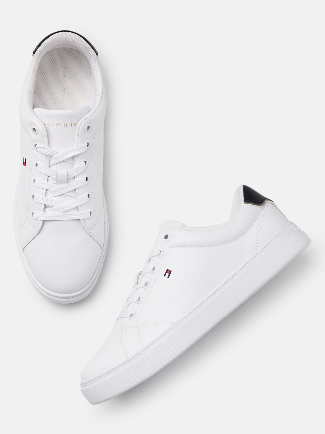 

Tommy Hilfiger Women Solid Court Sneakers, White