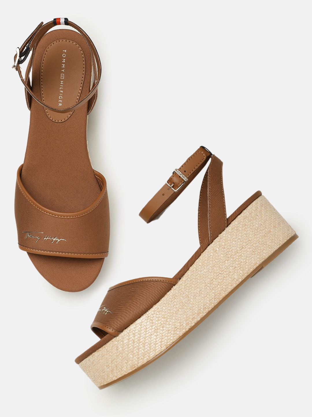 

Tommy Hilfiger Solid Flatform Heels, Brown