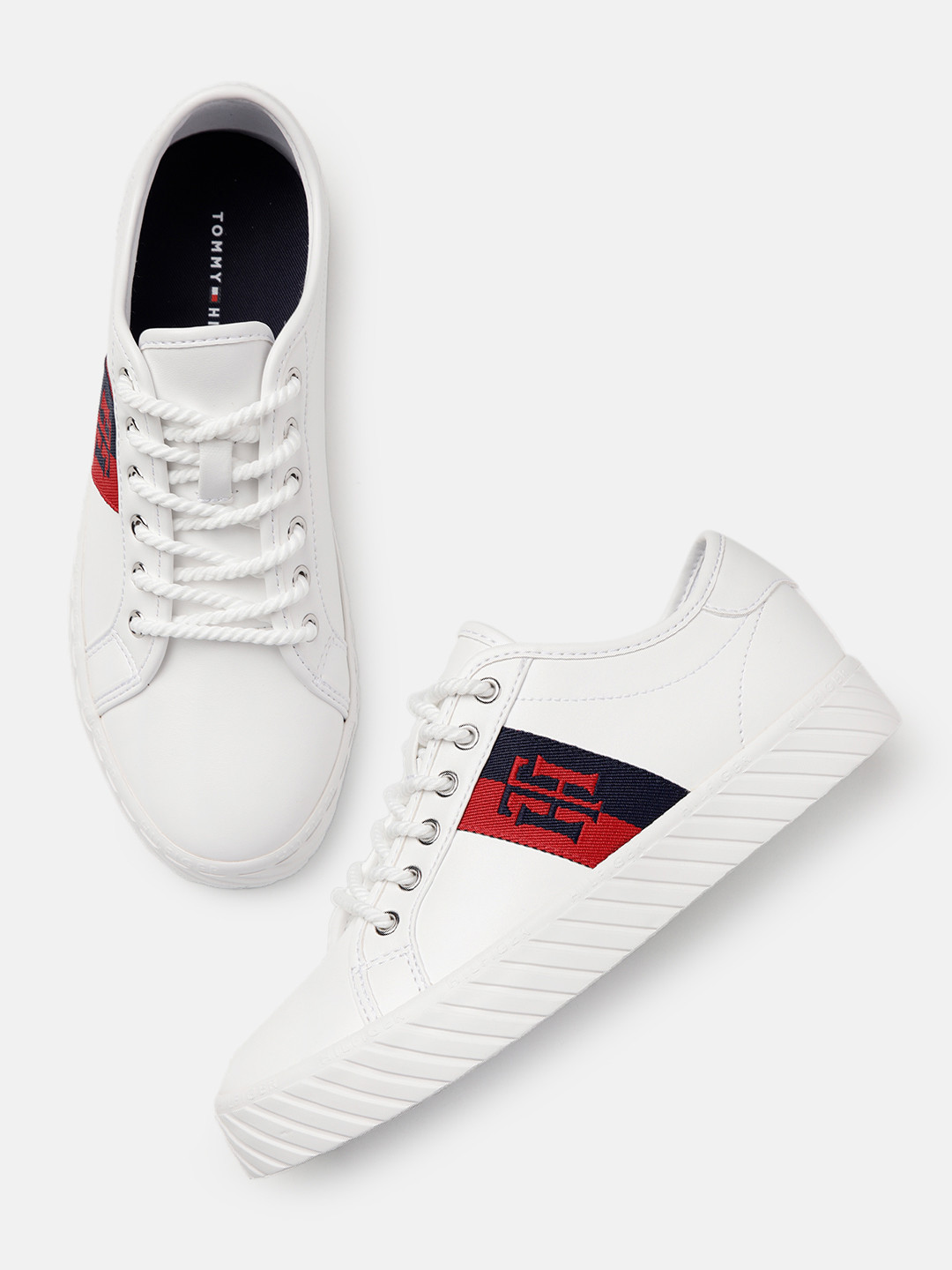 

Tommy Hilfiger Women Solid Sneakers, White