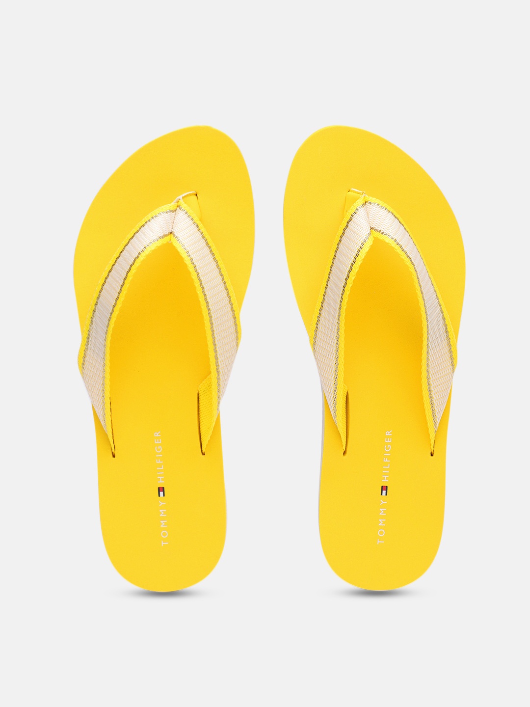 

Tommy Hilfiger Women Striped Thong Flip-Flops, Yellow