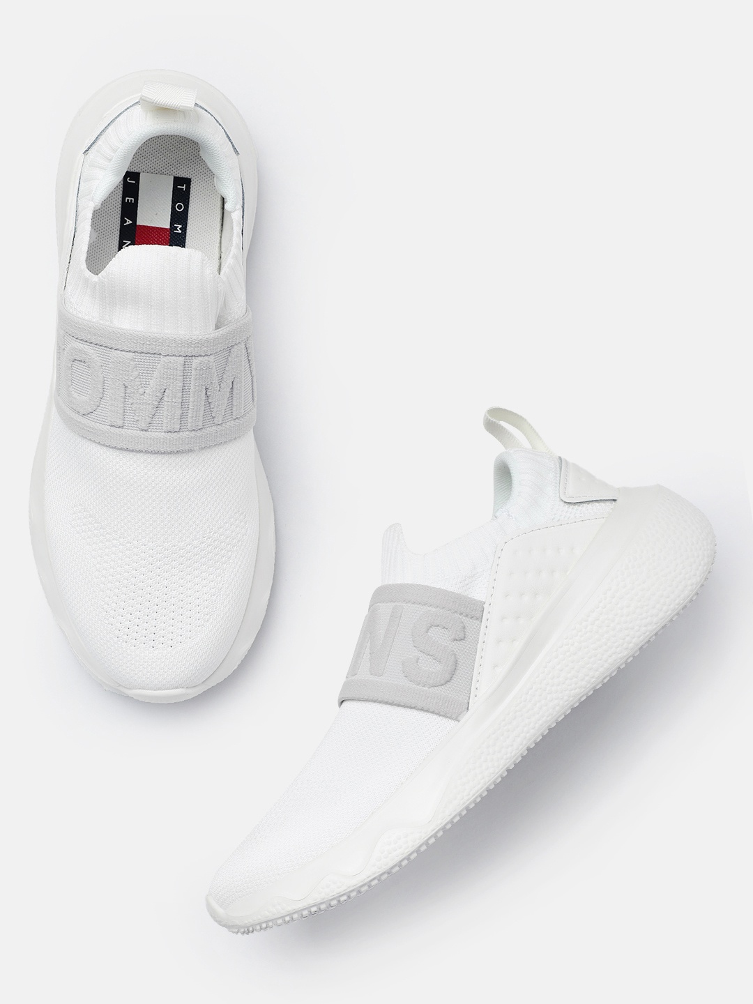 

Tommy Hilfiger Women Printed Slip-On Sneakers, White