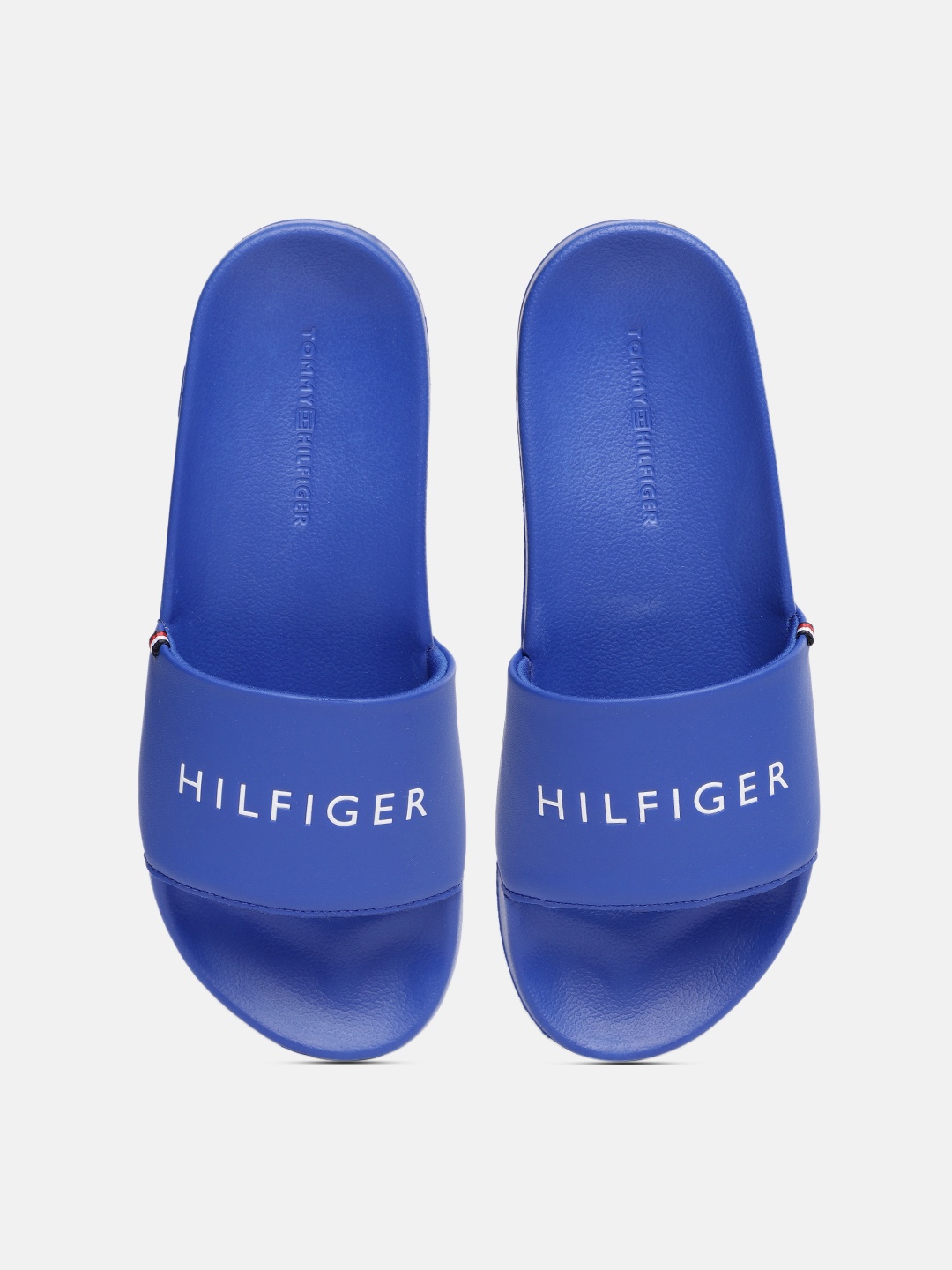 

Tommy Hilfiger Women Brand Logo Printed Sliders, Blue