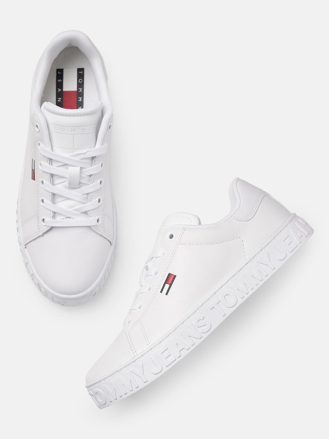 

Tommy Hilfiger Women Leather Sneakers, White