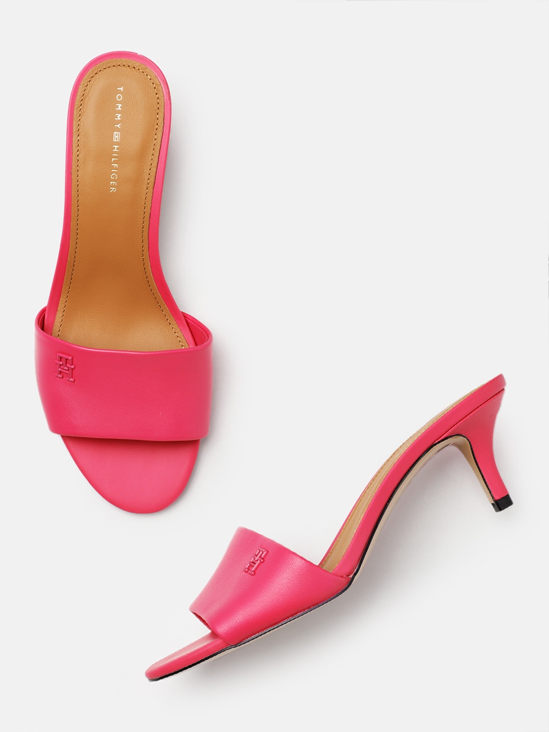 

Tommy Hilfiger Leather Slim Heels, Pink