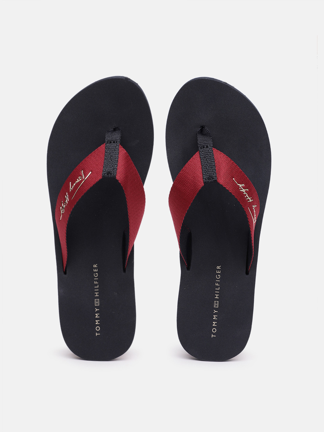 

Tommy Hilfiger Women Printed Thong Flip-Flops, Red