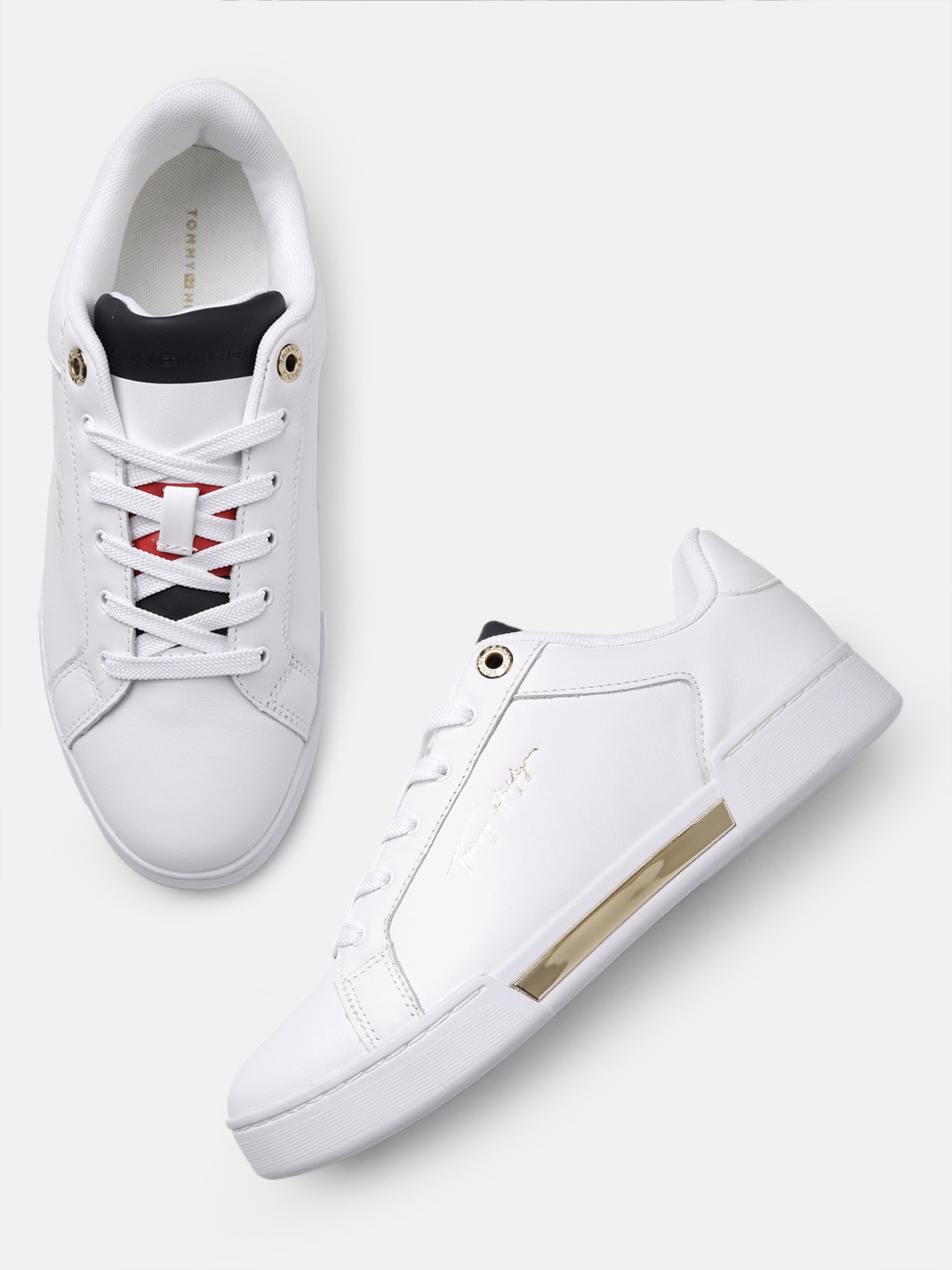 

Tommy Hilfiger Women Leather Sneakers, White