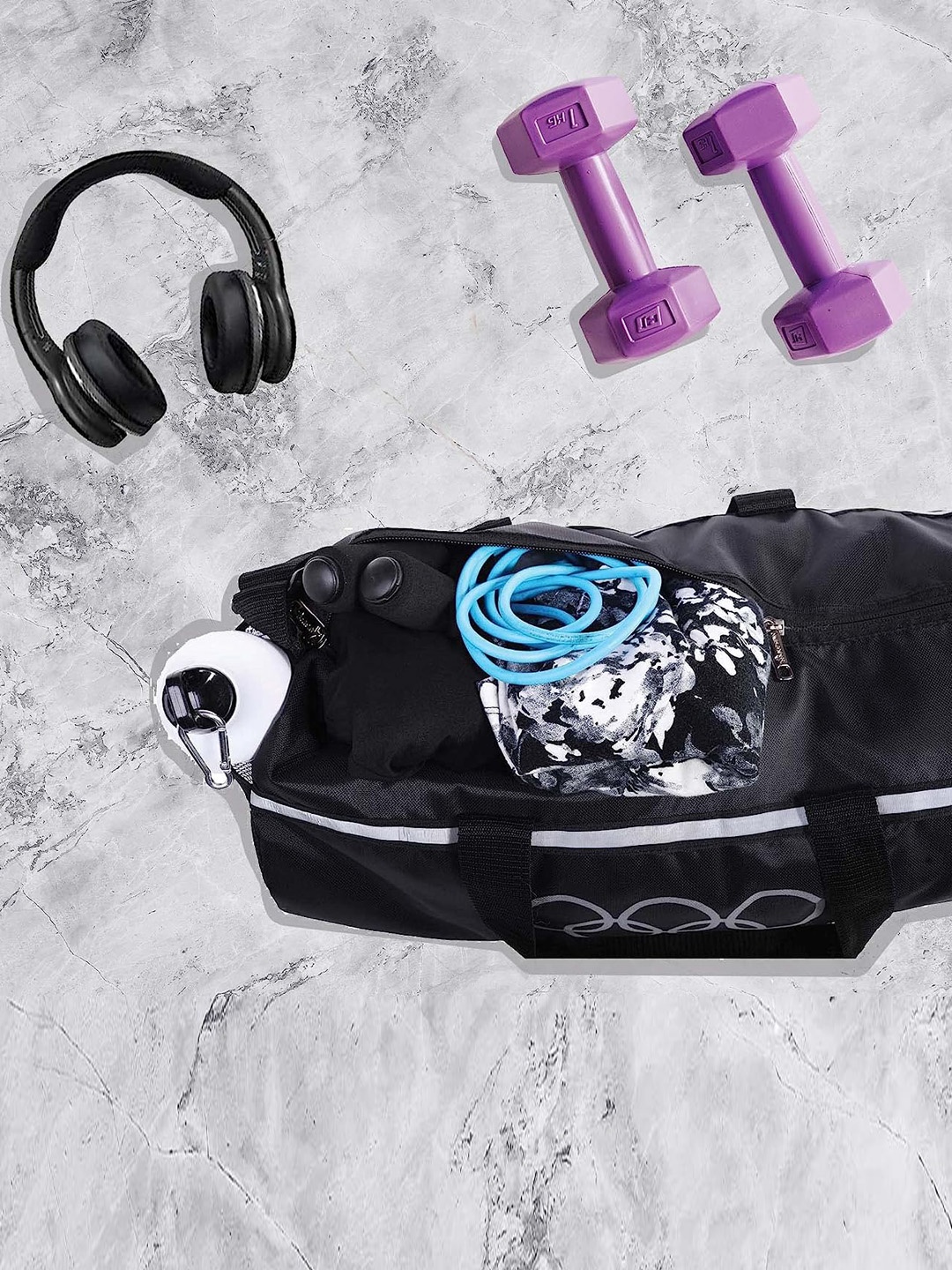 

Polestar Printed Duffel Gym Bag, Black