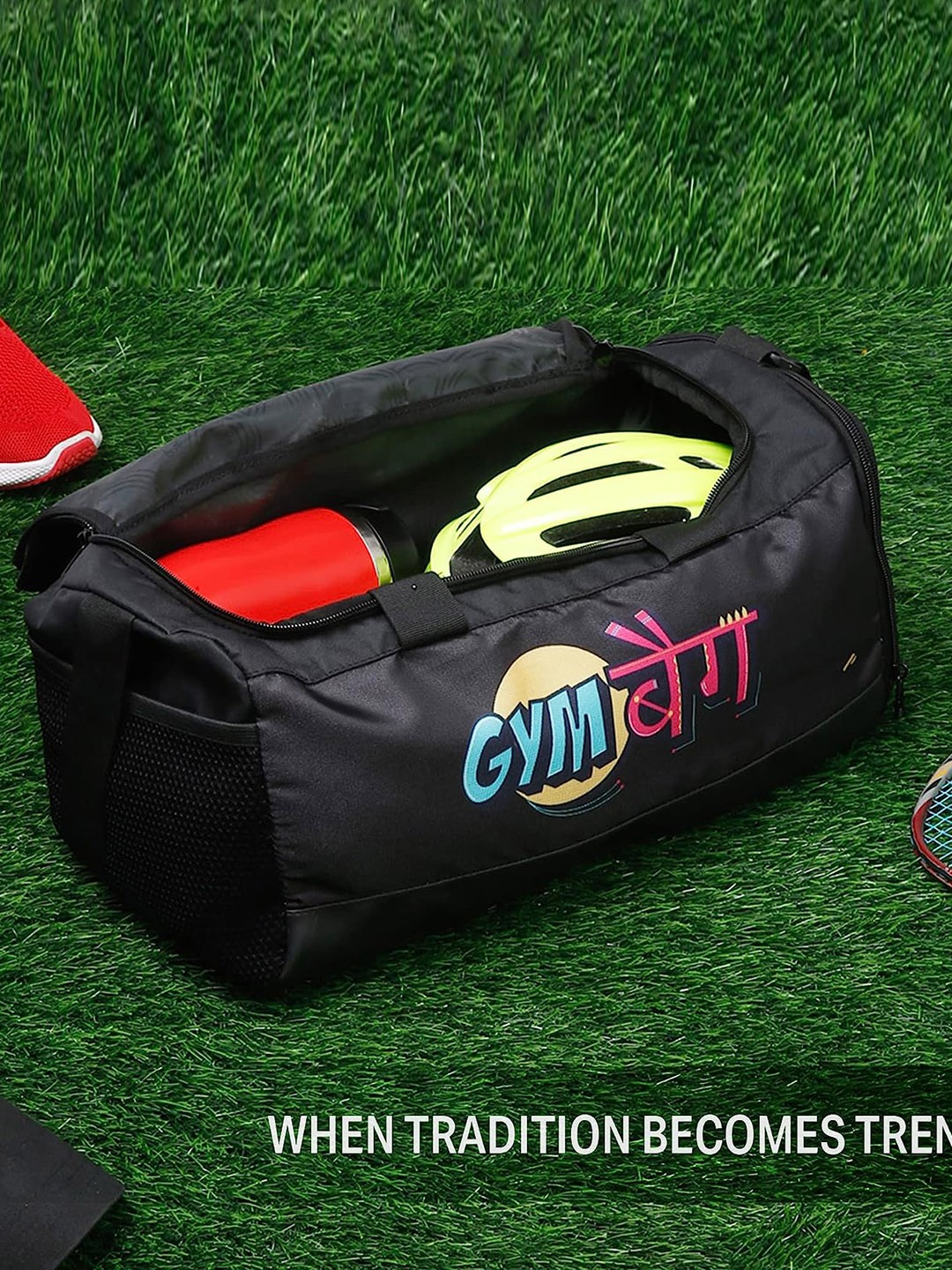 

Polestar Printed Duffel Gym Bag, Black