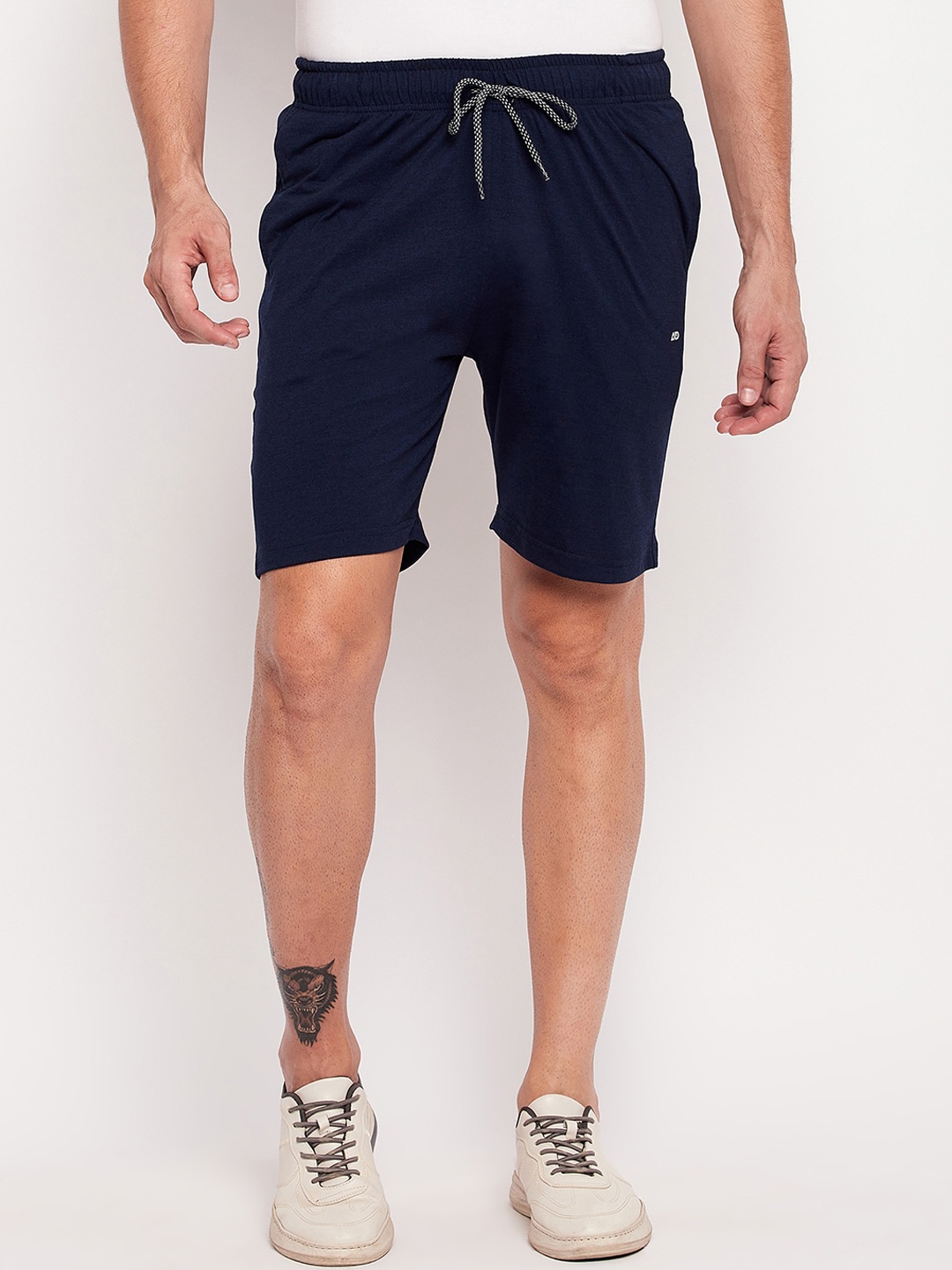 

Adobe Men Mid-Rise Cotton Shorts, Blue