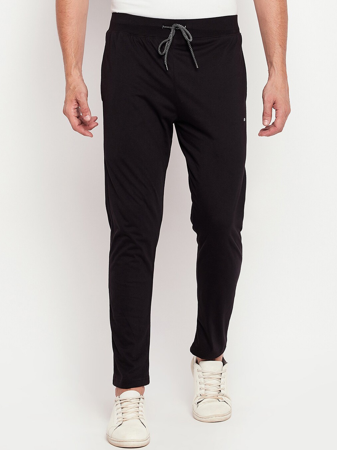 

Adobe Men Solid Cotton Track Pants, Black