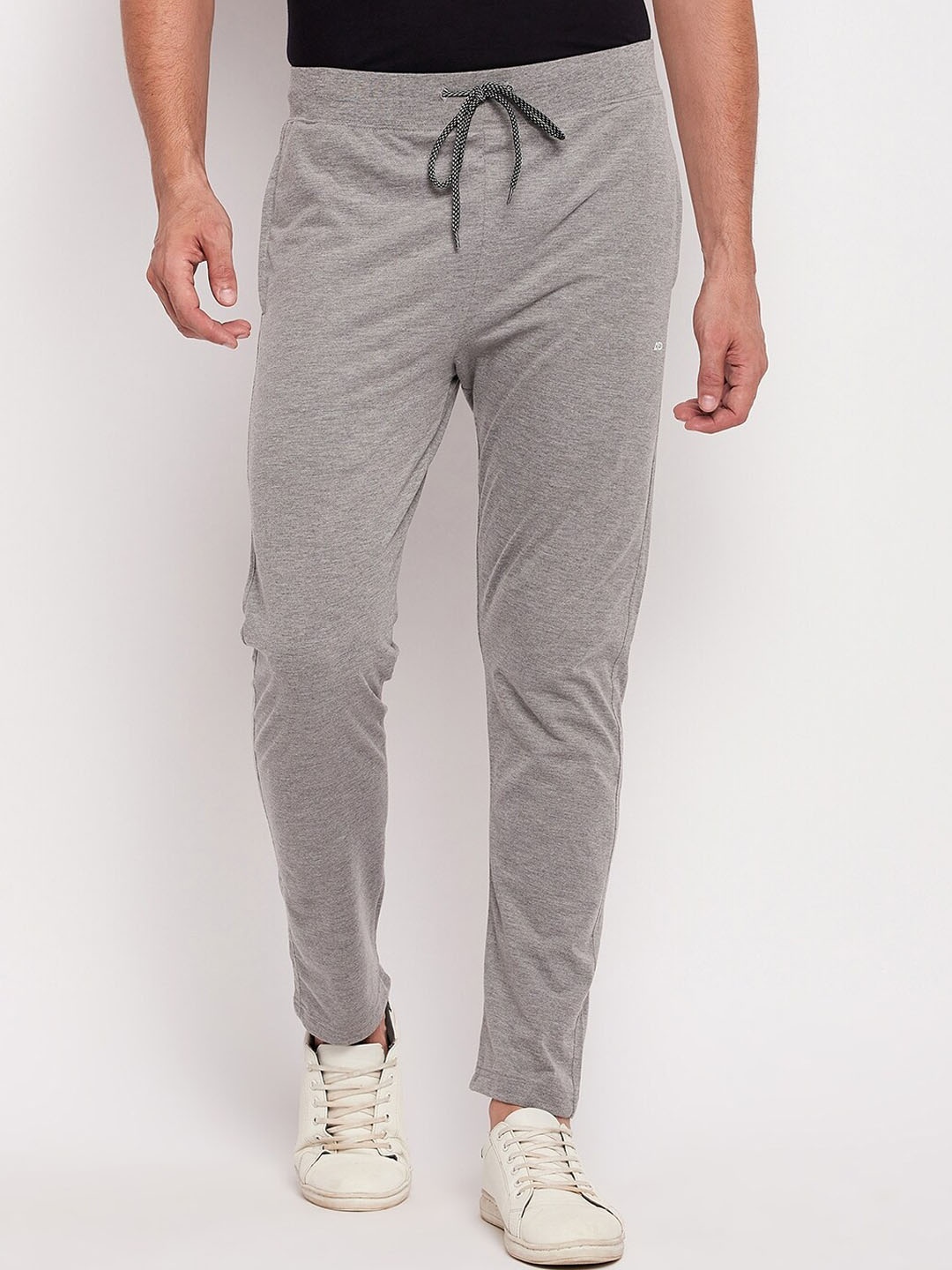 

Adobe Men Solid Cotton Track Pants, Grey