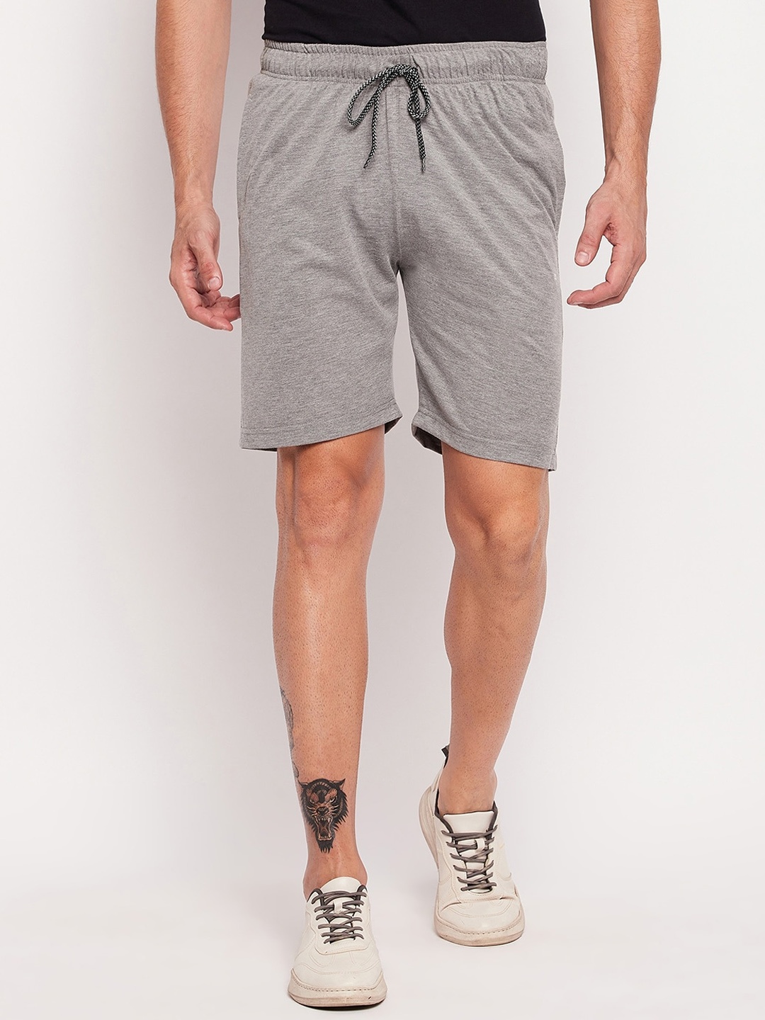 

Adobe Men Mid-Rise Cotton Shorts, Grey