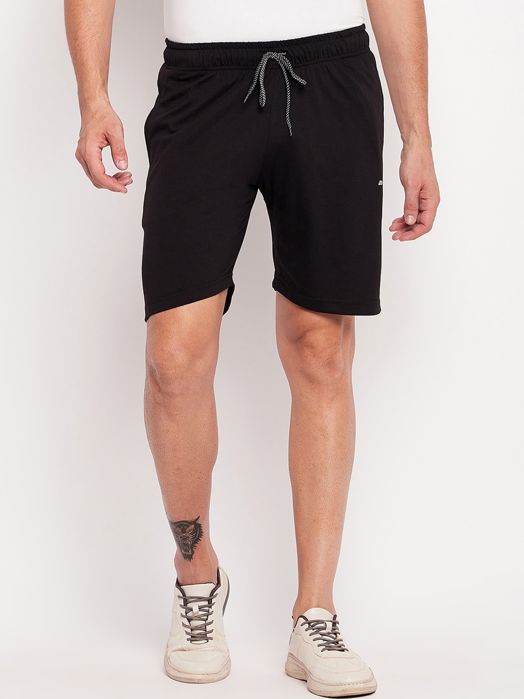 

Adobe Men Regular Fit Mid-Rise Cotton Shorts, Black