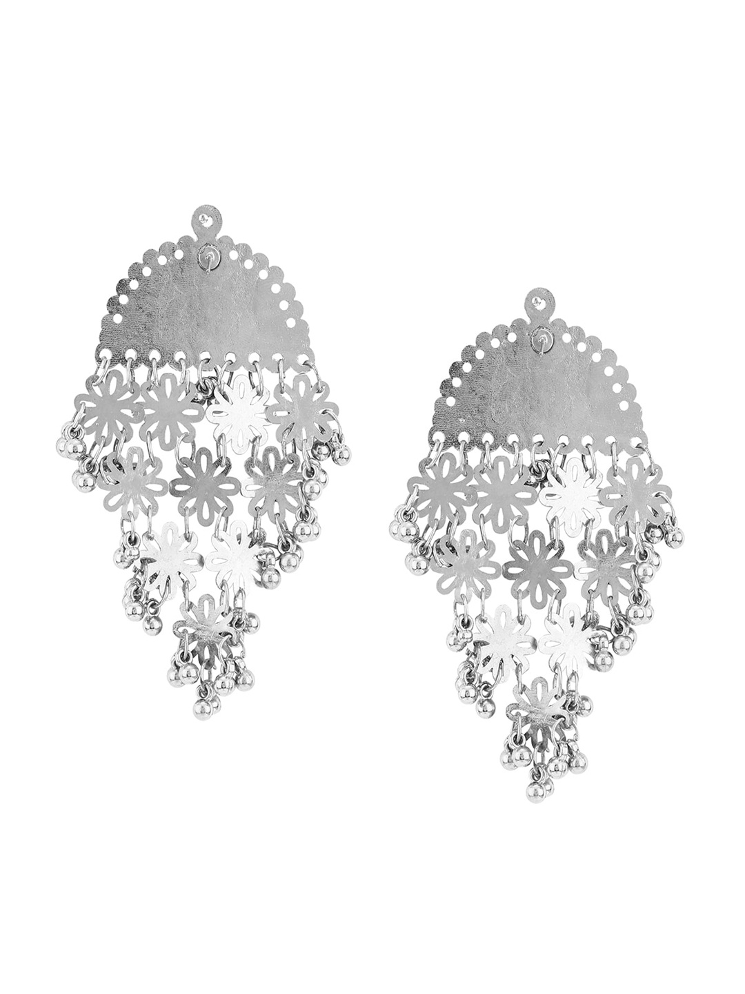 

Samridhi DC Set of 2 Silver-Plated Stone-Studded Oxidised Jewellery Set
