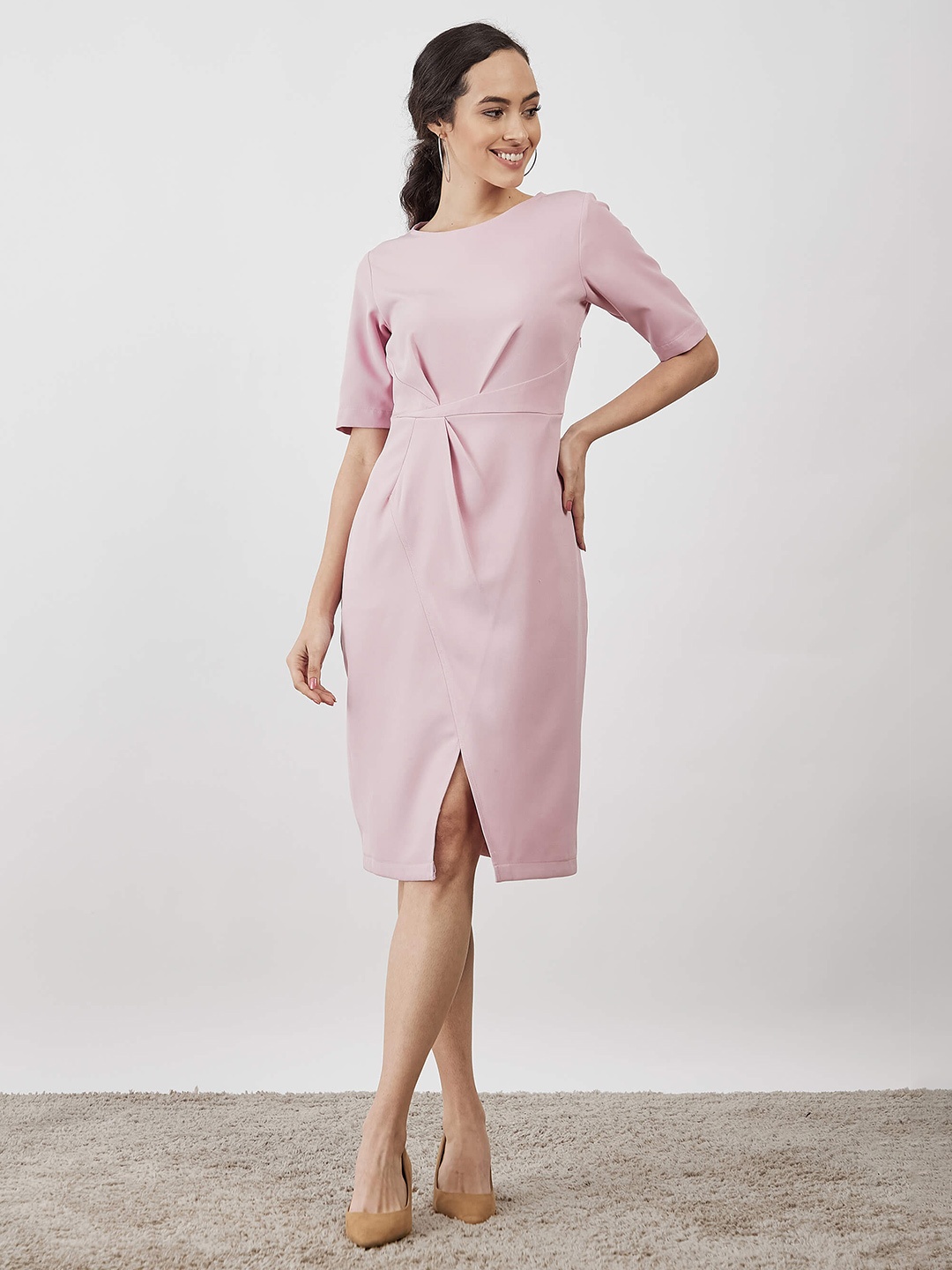 

SALT ATTIRE Pink Sheath Dress
