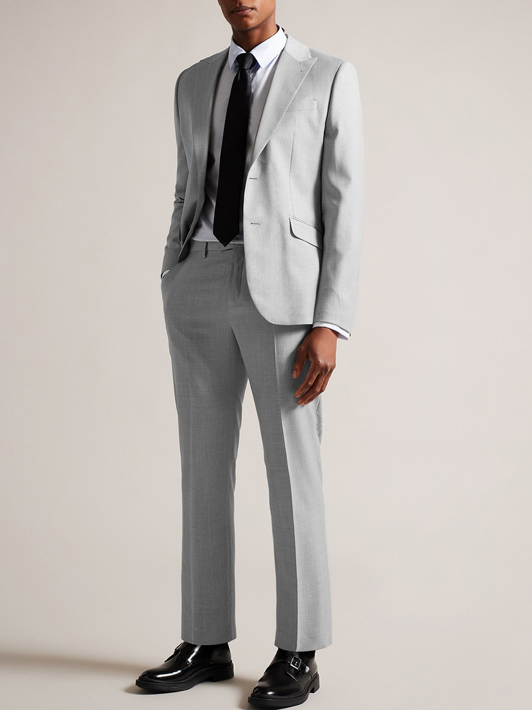 

Ted Baker Comfort-Fit Single Breasted Formal Blazer, Grey