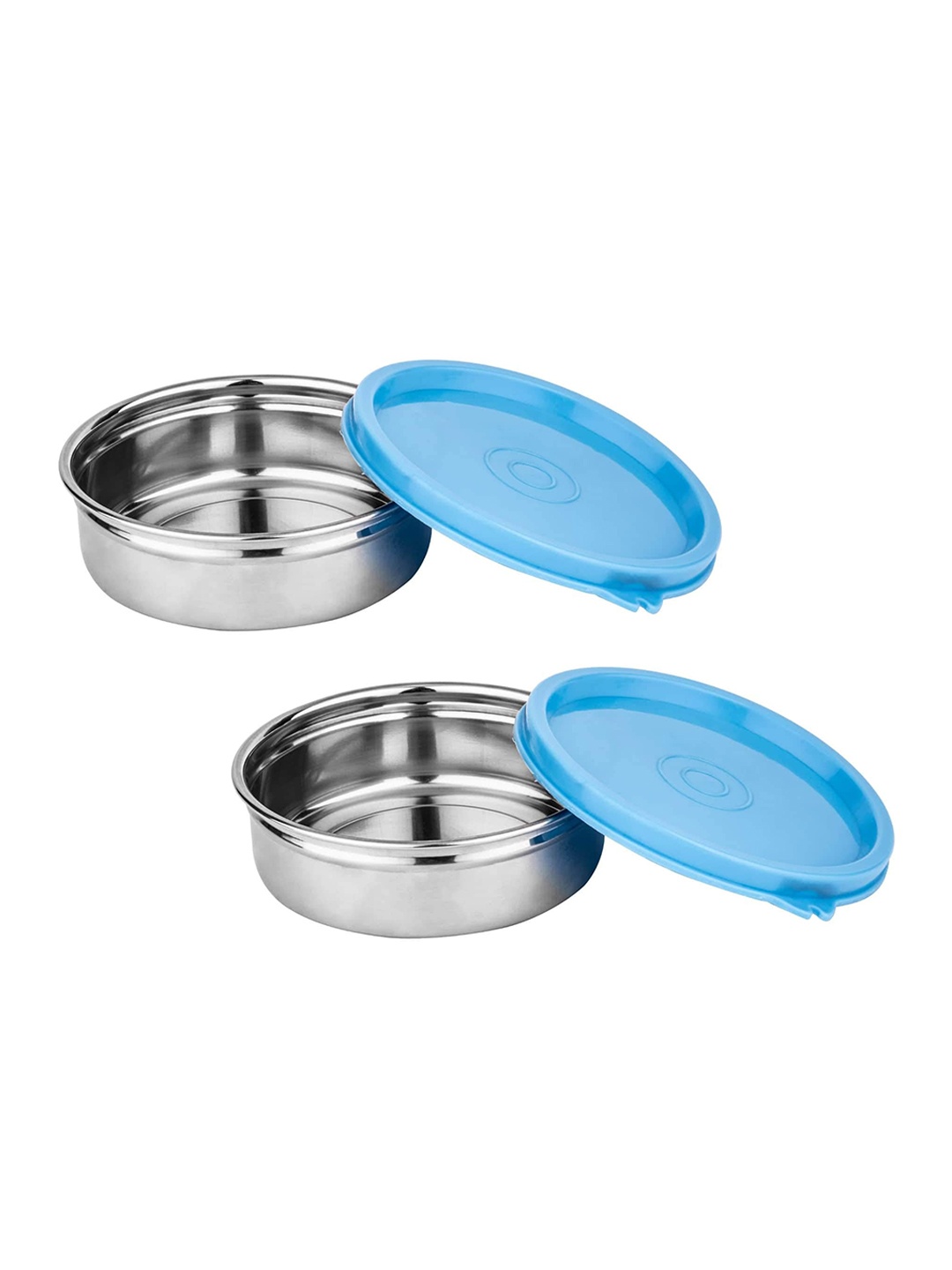 

SUGAR Homeware Wati Blue 2 Pcs Stainless Steel Leak-Proof Containers With Lid -200ml Each