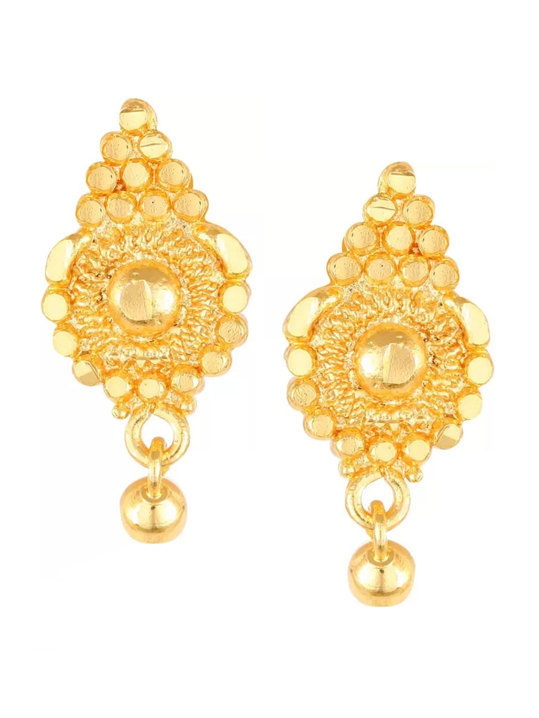 

Vighnaharta Gold-Plated Floral Shaped Drop Earrings