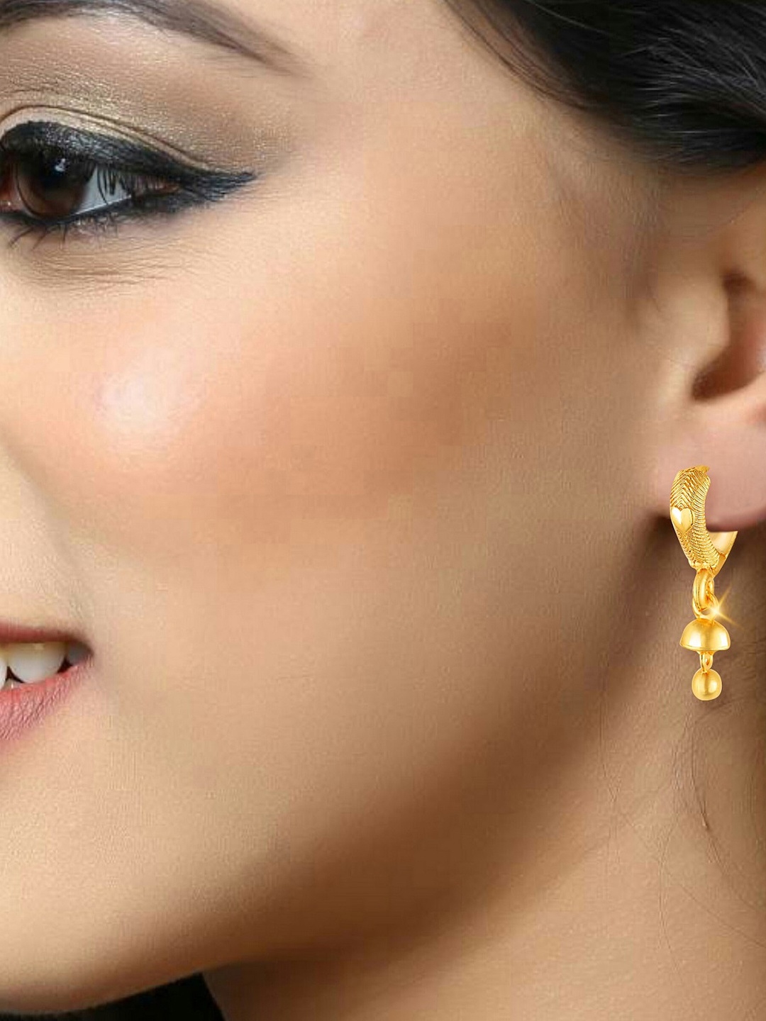 

Vighnaharta Gold-Plated Floral Drop Earrings