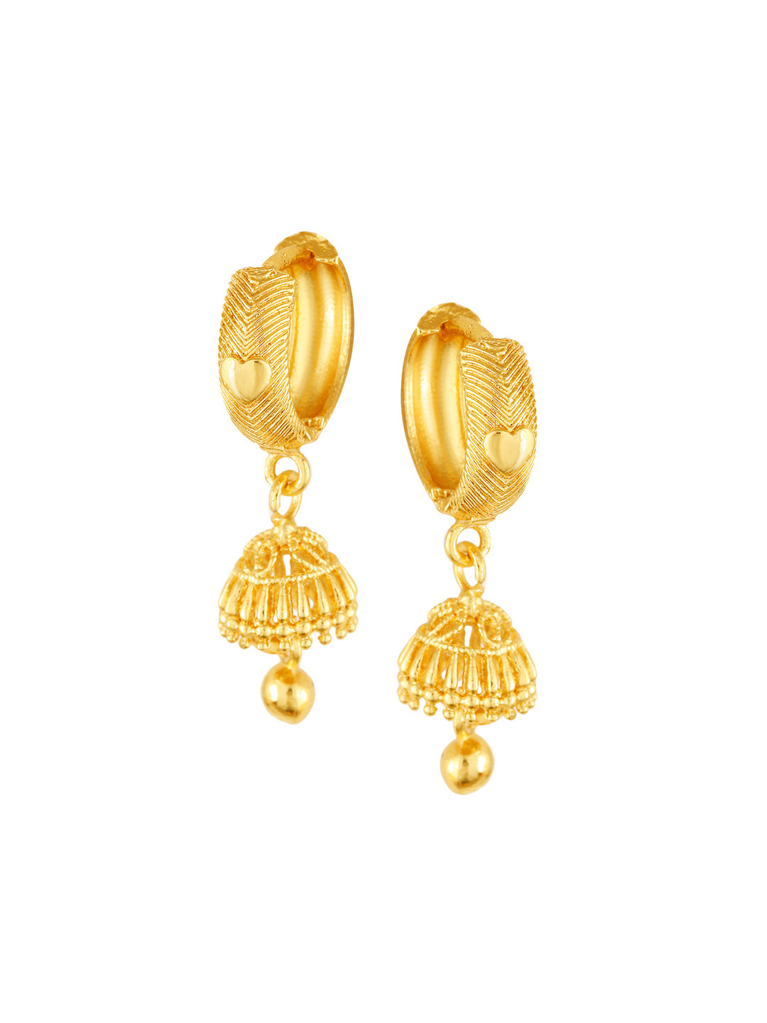 

Vighnaharta Gold-Plated Dome Shaped Jhumkas
