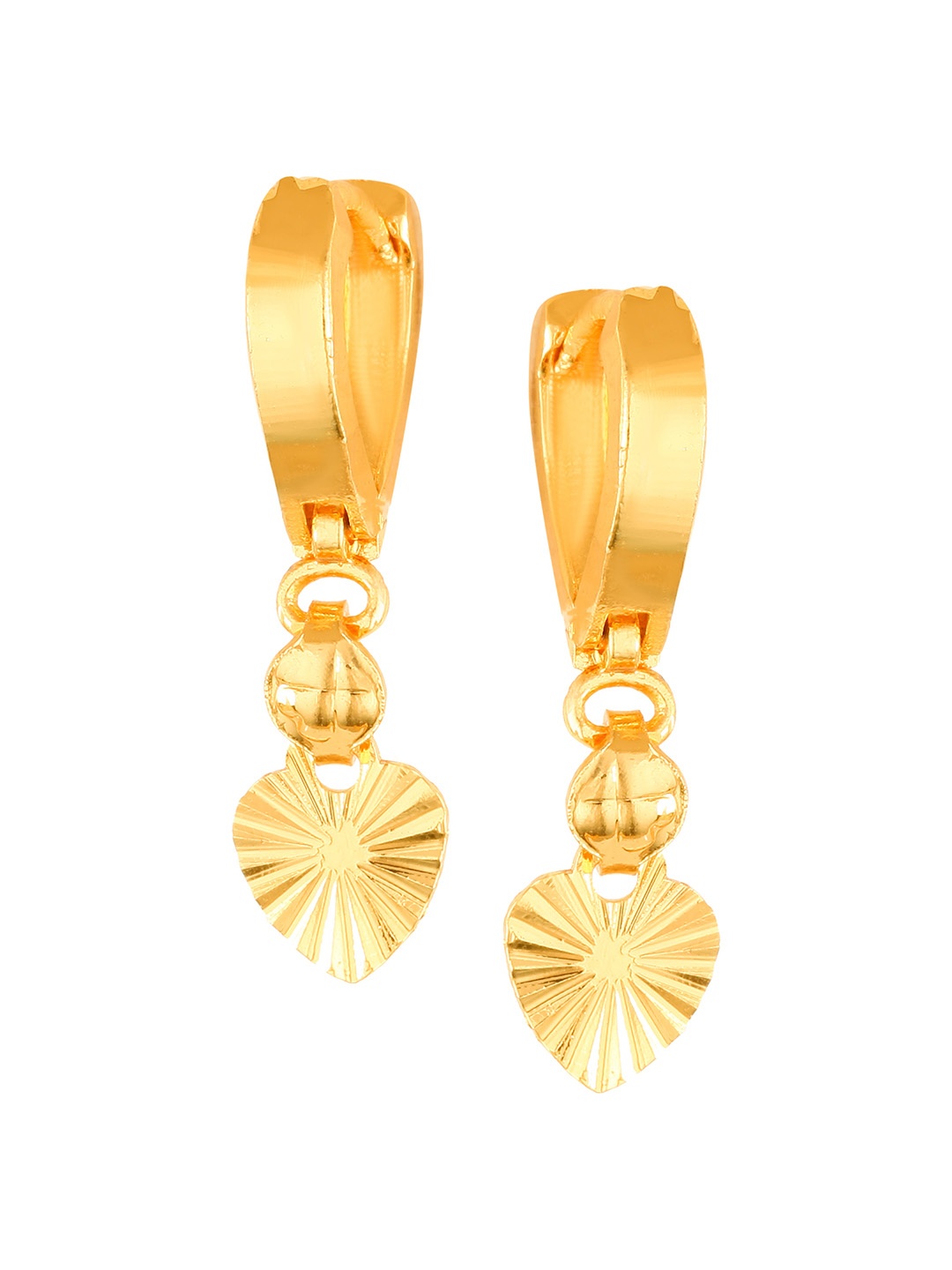 

Vighnaharta Gold-Plated Floral Hoop Earrings