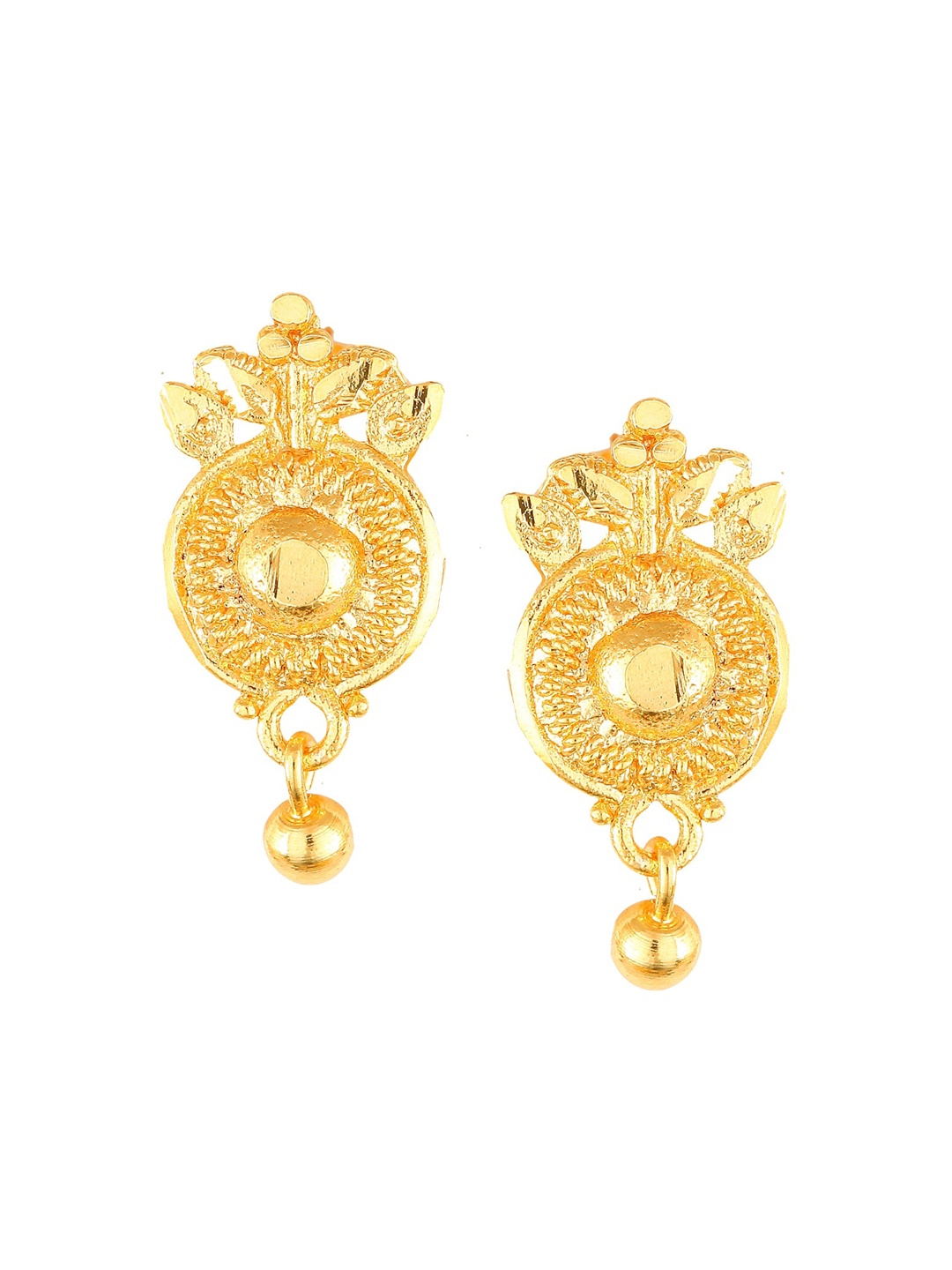 

Vighnaharta Gold-Plated Contemporary Drop Earrings