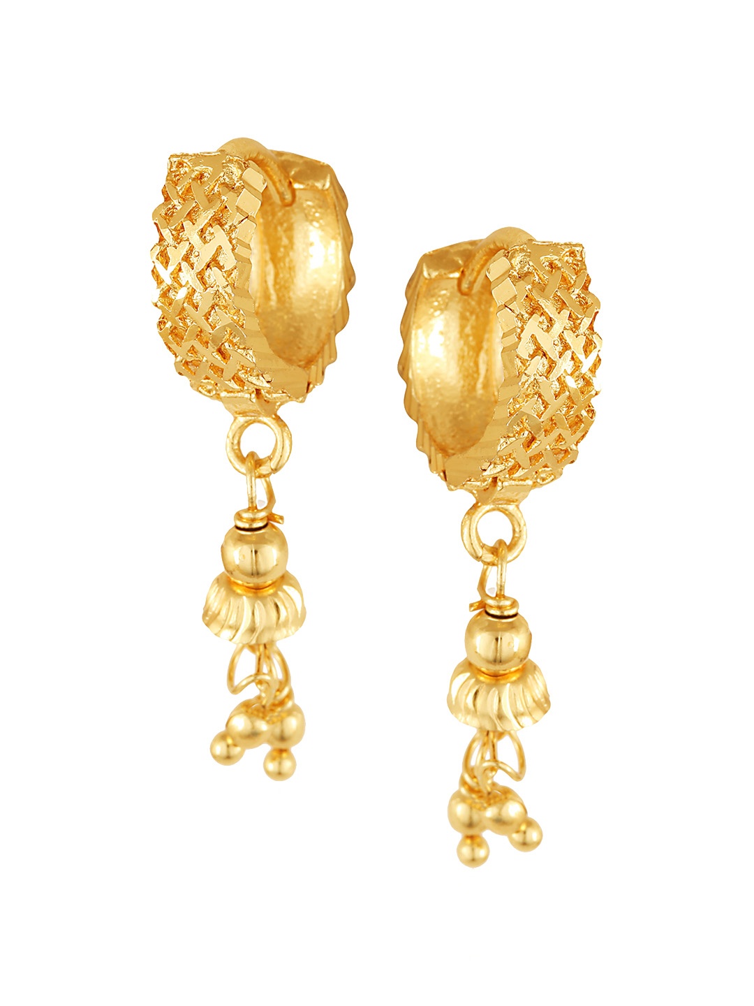 

Vighnaharta Gold-Plated Contemporary Drop Earrings