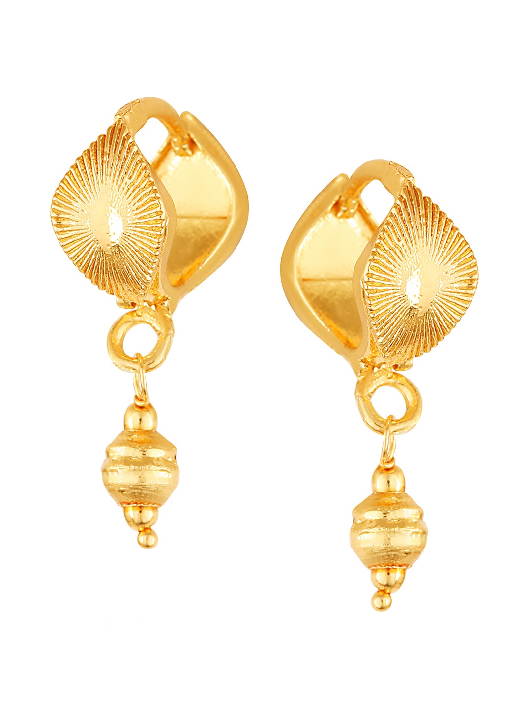 

Vighnaharta Gold-Plated Contemporary Hoop Earrings