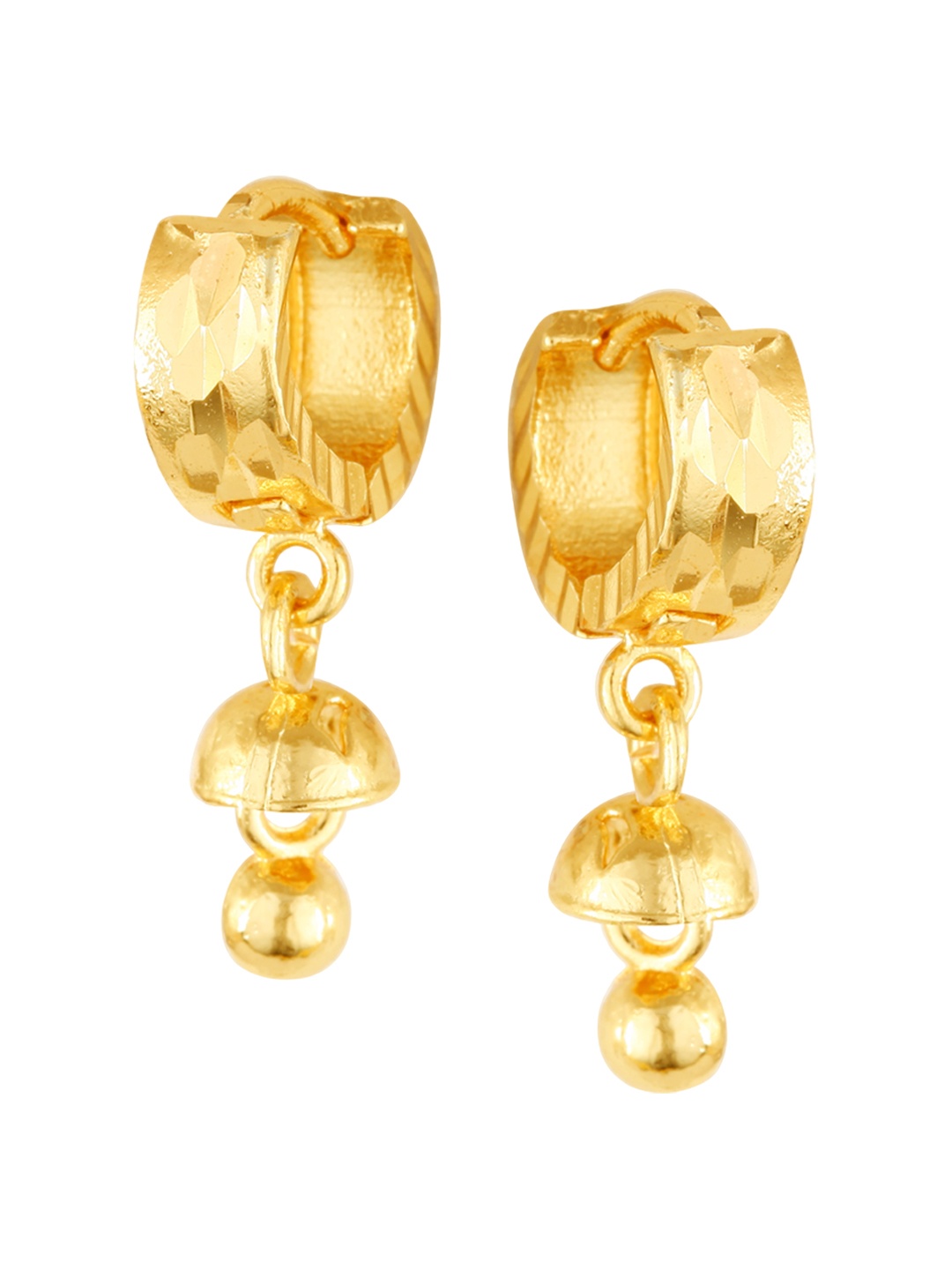 

Vighnaharta Gold-Plated Contemporary Hoop Earrings