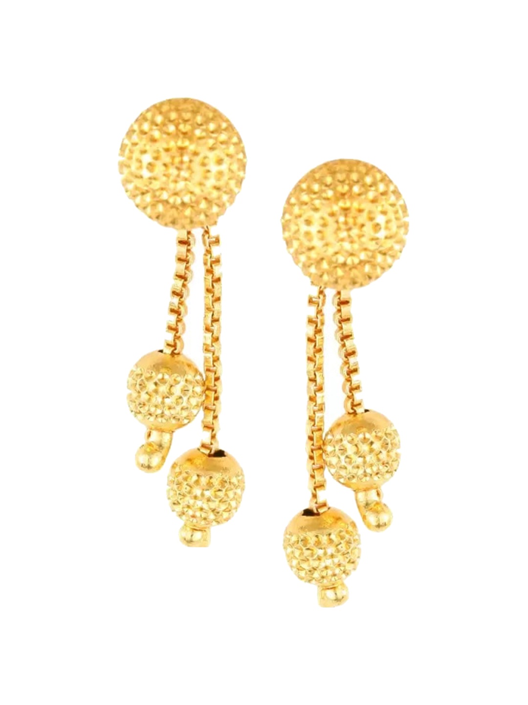 Vighnaharta Gold-Toned Floral Jhumkas Earrings