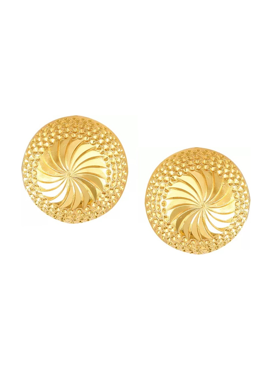 

Vighnaharta Gold-Plated Circular Studs Earrings