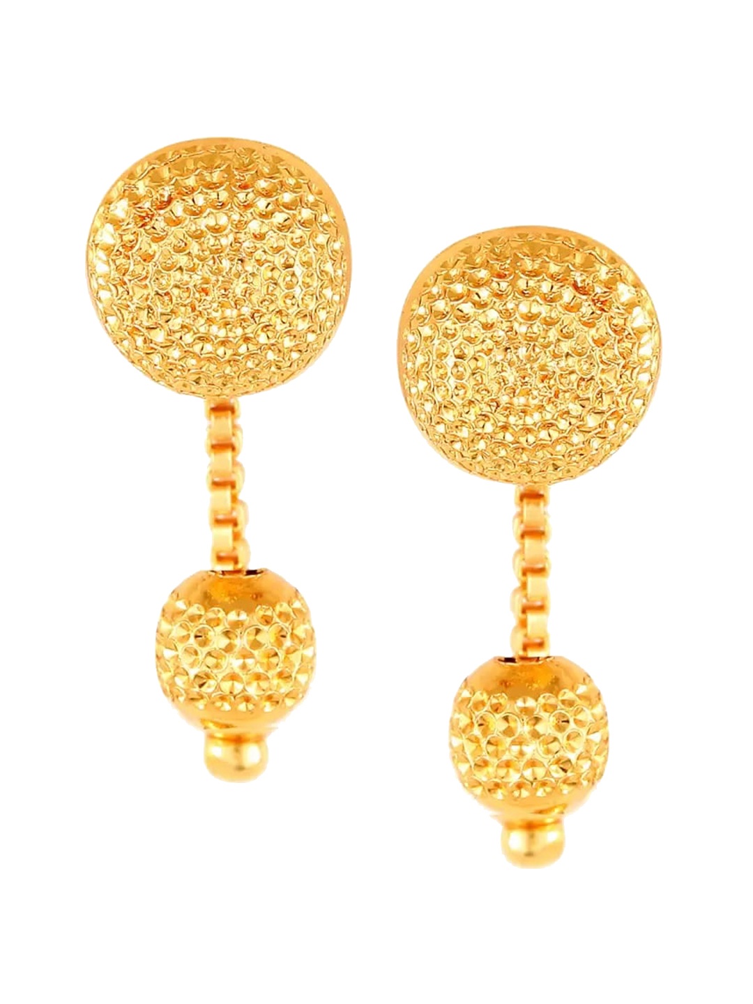 

Vighnaharta Gold-Toned Floral Drop Earrings
