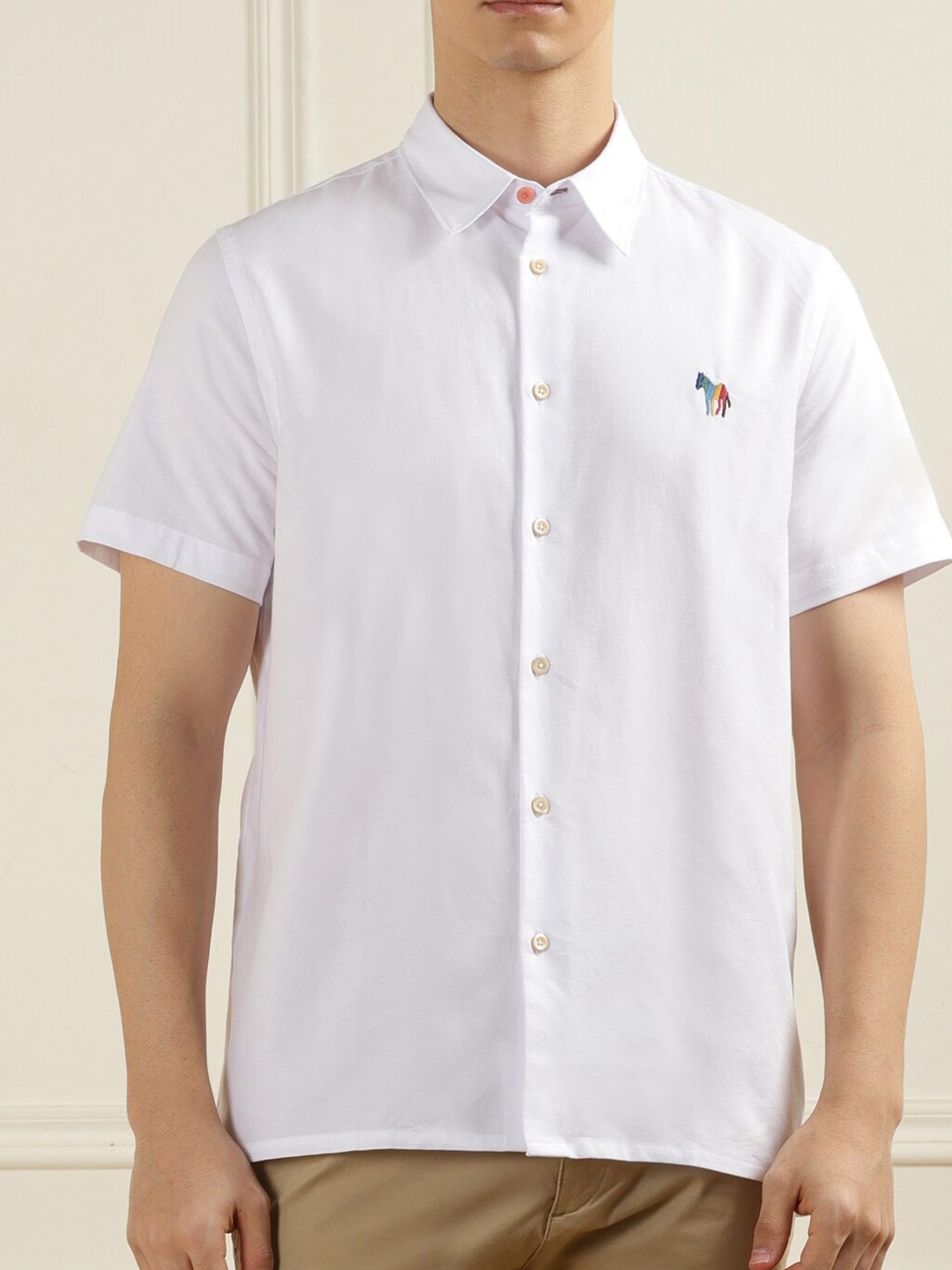 

PS By Paul Smith Opaque Pure Cotton Casual Shirt, White