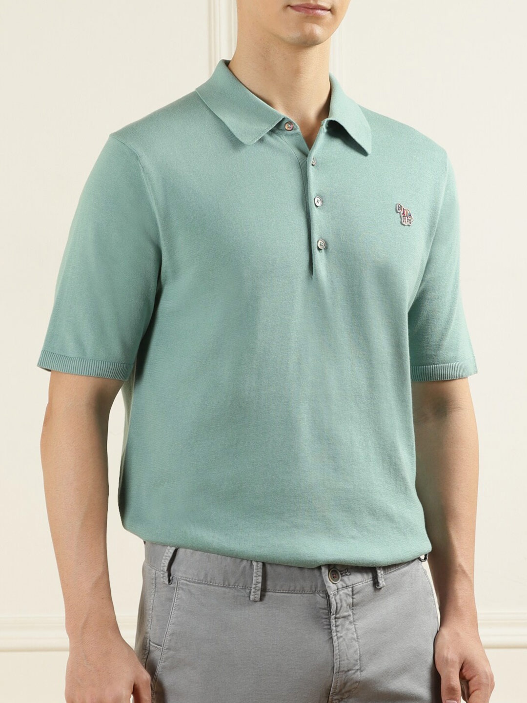 

PS By Paul Smith Polo Collar Cotton T-shirt, Green