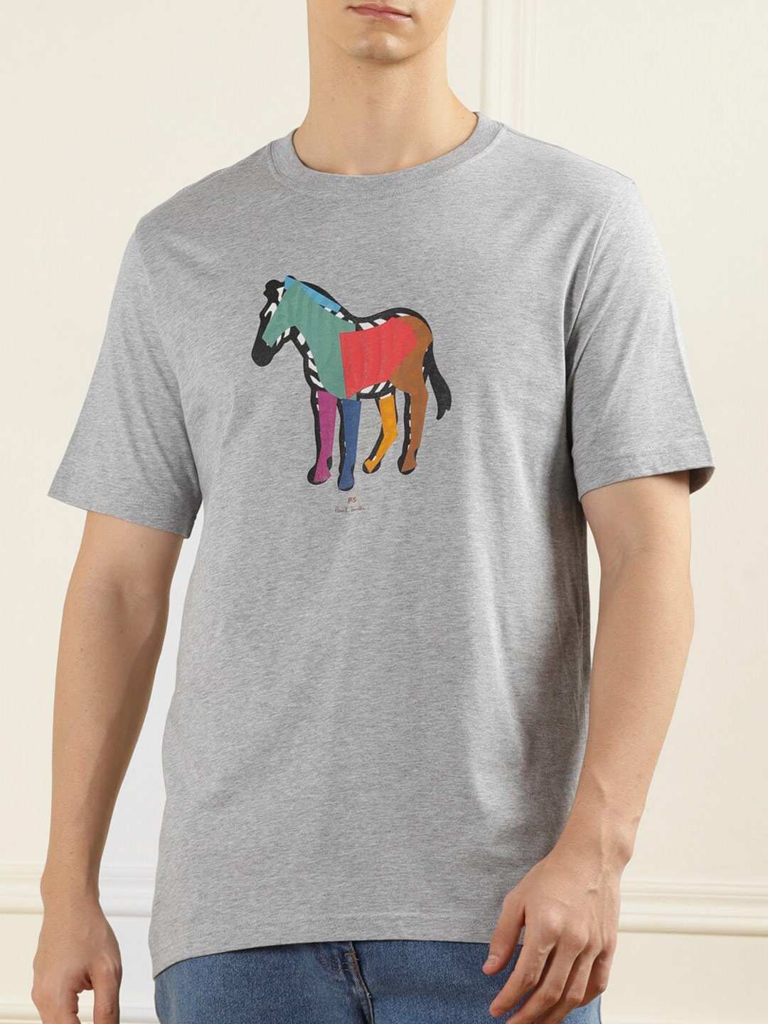 

PS By Paul Smith Conversational Printed Pure Cotton T-shirt, Grey