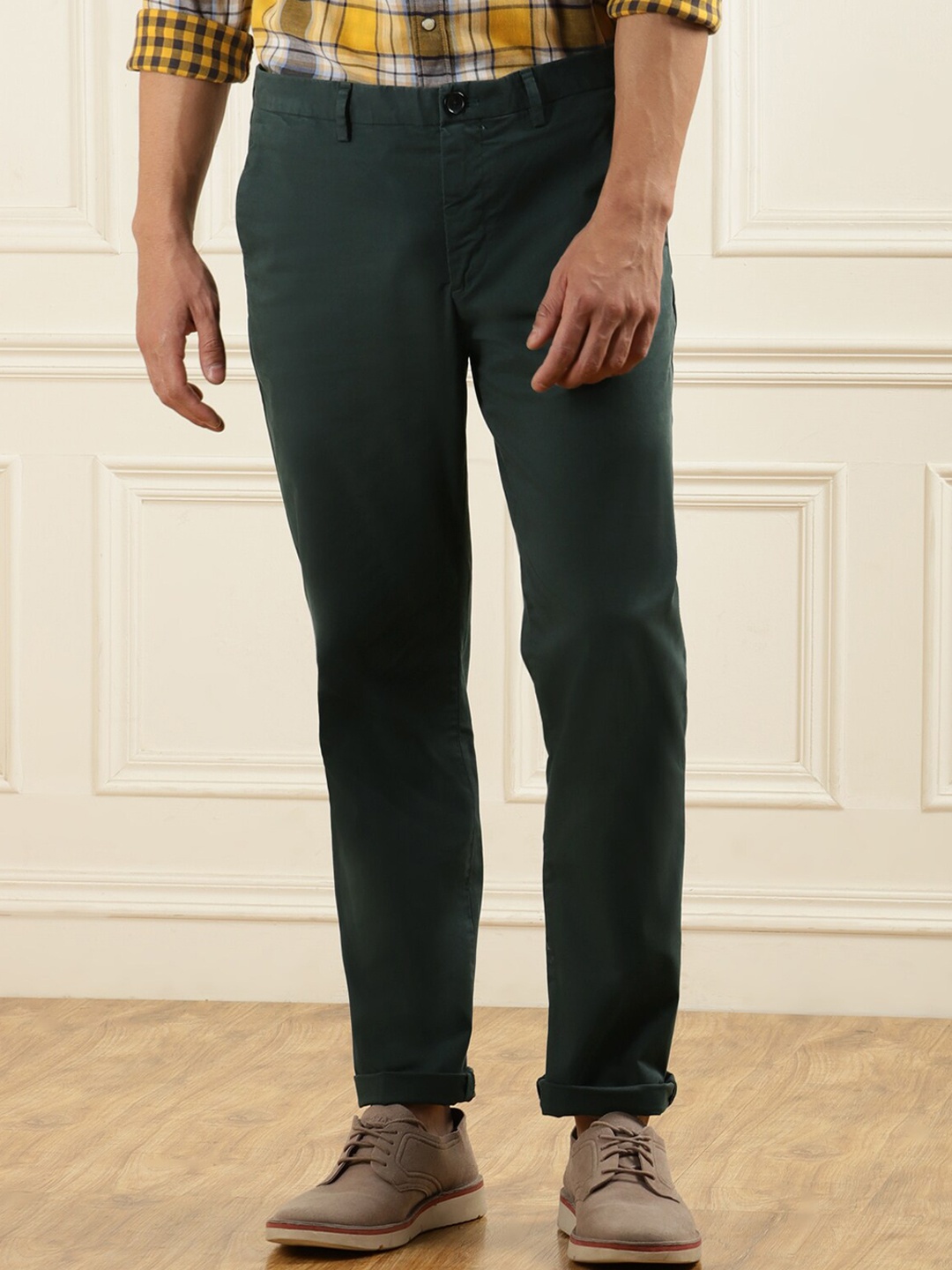 

PS By Paul Smith Men Mid-Rise Chinos Trousers, Teal