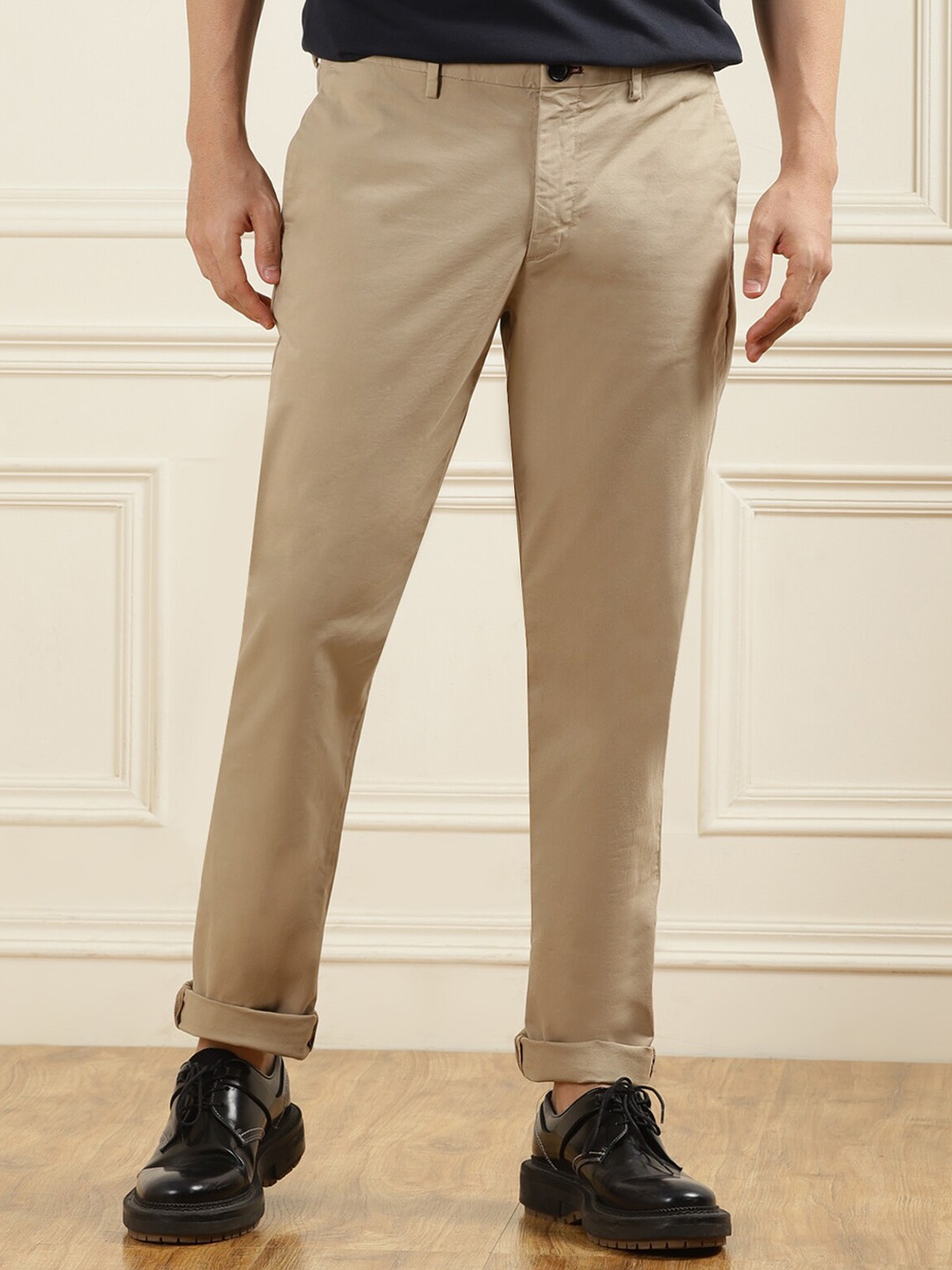 

PS By Paul Smith Men Mid-Rise Chinos Trousers, Beige