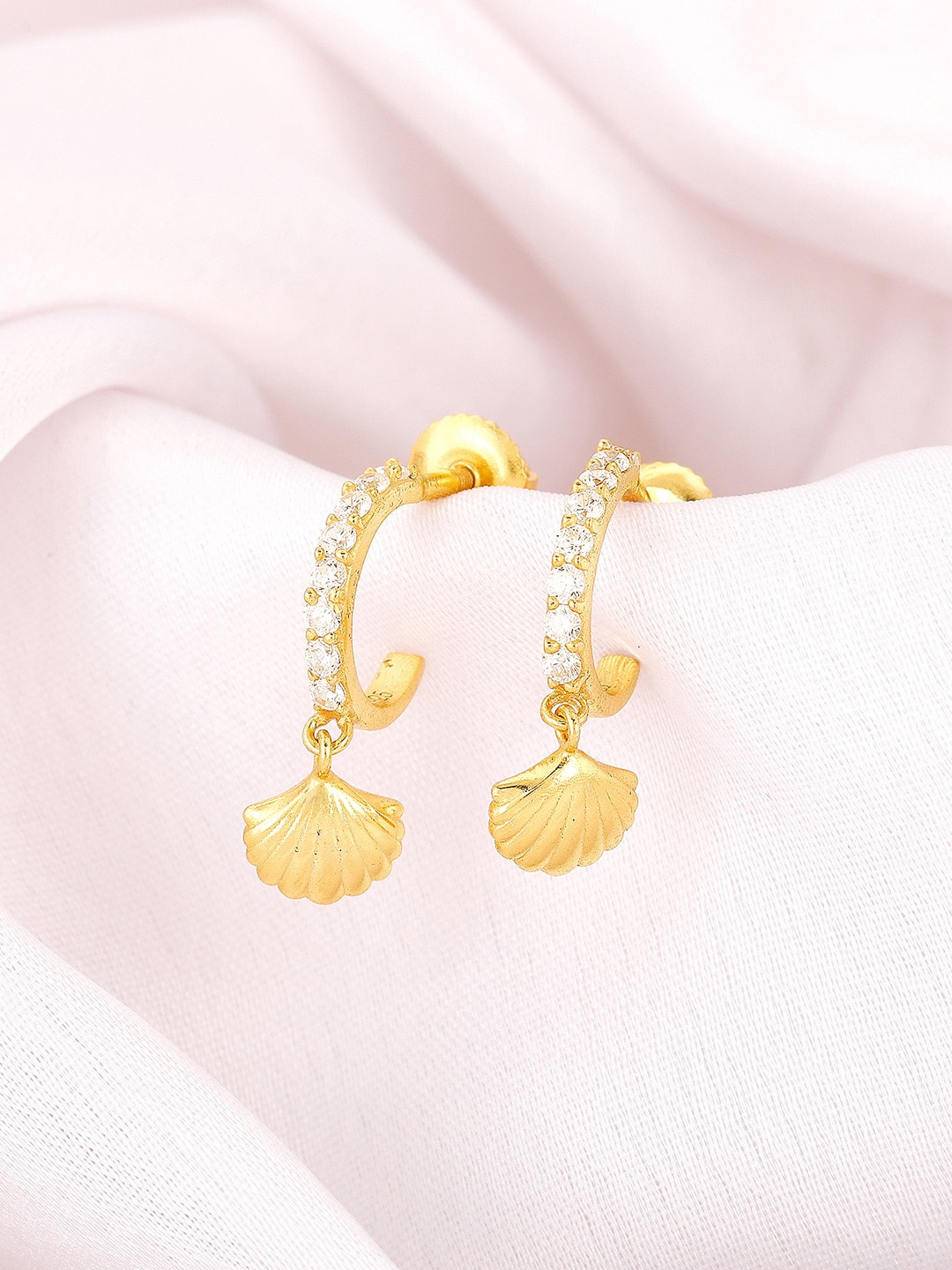 

GIVA Gold-Plated Contemporary Drop Earrings