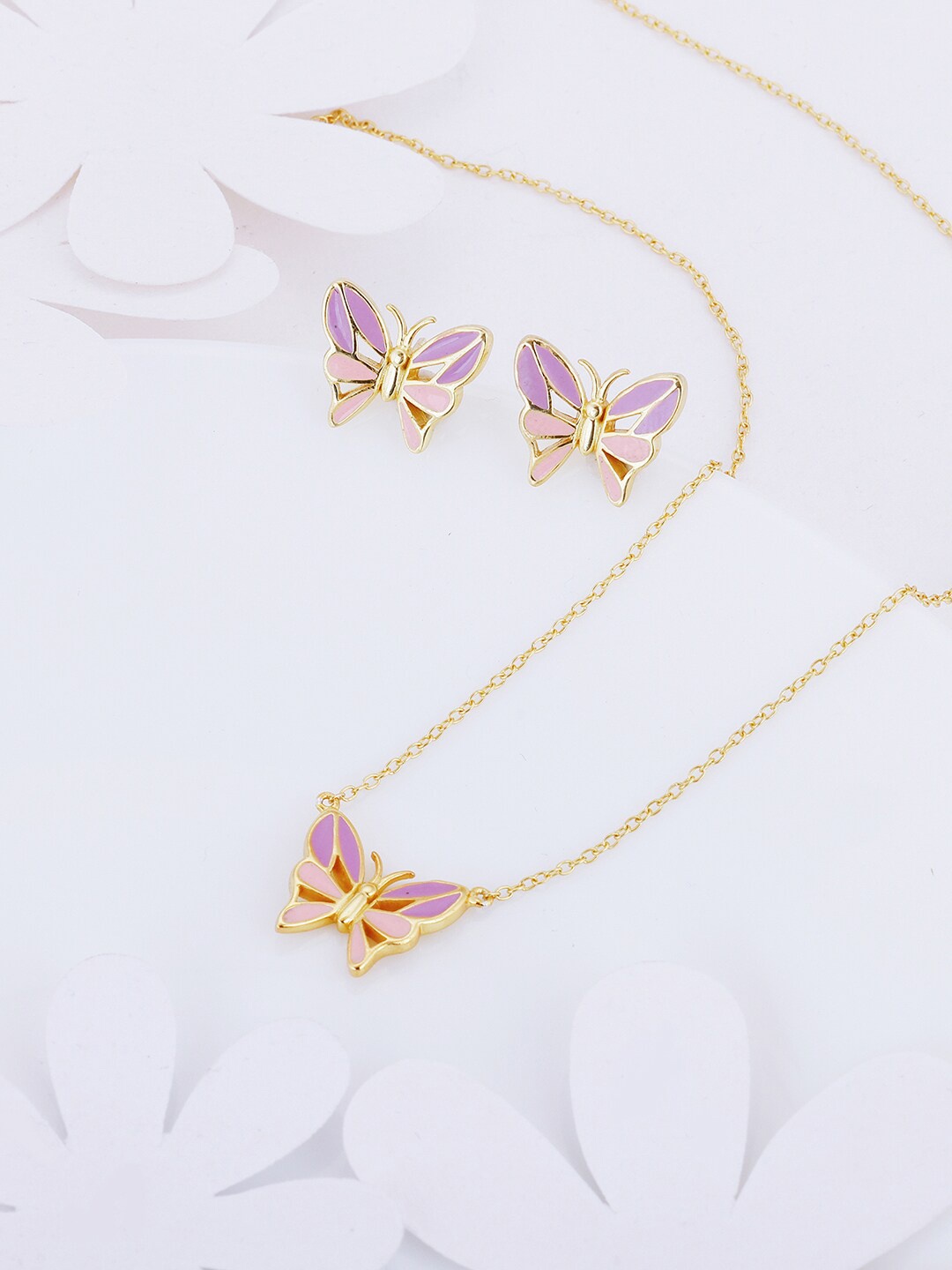 

GIVA 925 Sterling Silver Gold-Plated Designed Jewellery Set