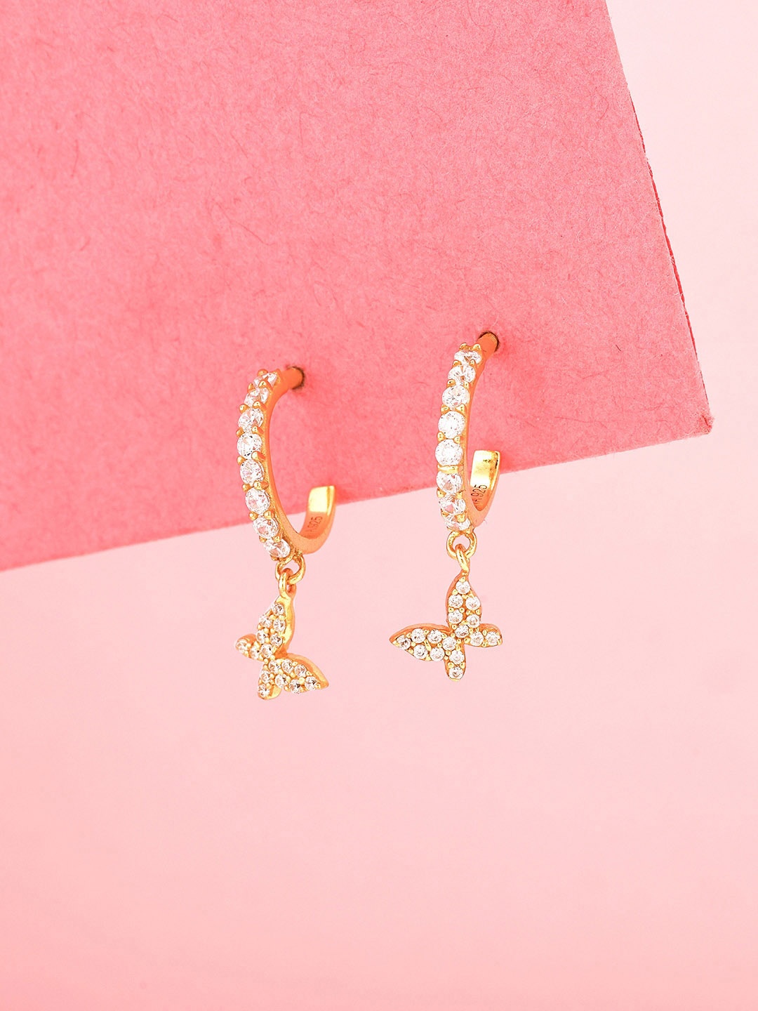 

GIVA Gold-Plated Contemporary Drop Earrings