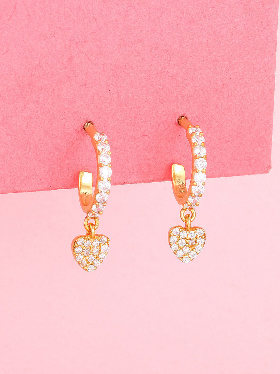 

GIVA Gold-Plated Contemporary Drop Earrings