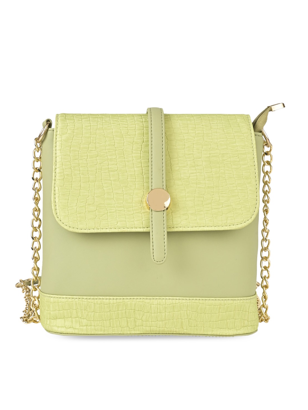 

Rocia PU Textured Structured Sling Bag, Green