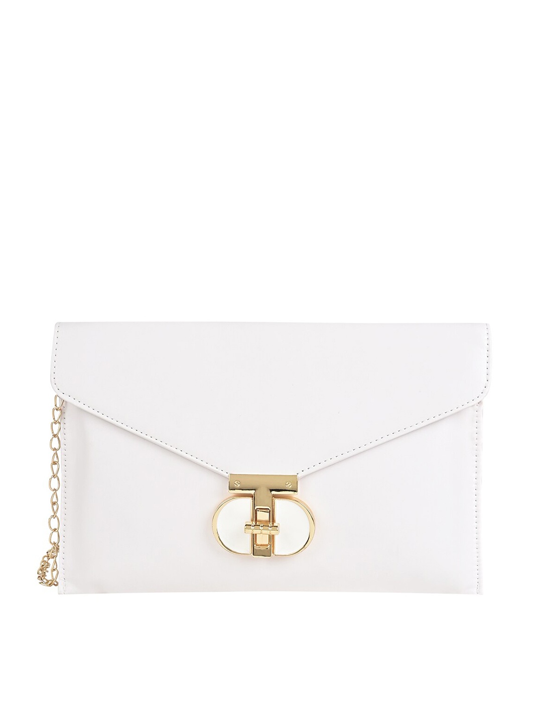 

Rocia PU Envelope Clutch With Shoulder Strap, White