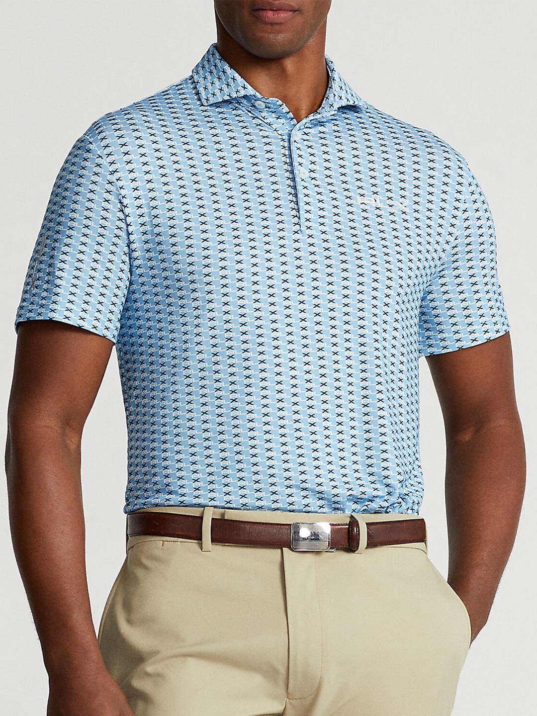 

Polo Ralph Lauren Logo Printed Custom Slim-Fit Performance T-Shirt, Blue