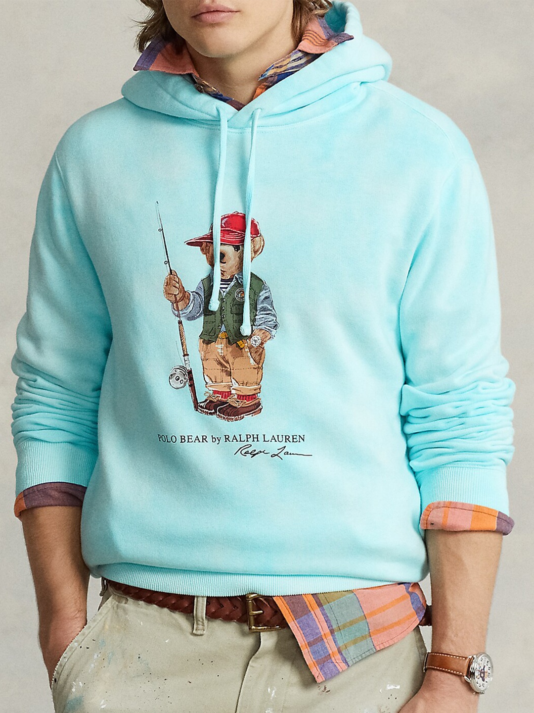 

Polo Ralph Lauren Polo Bear Graphic Printed Hoody Neck Sweatshirt, Blue